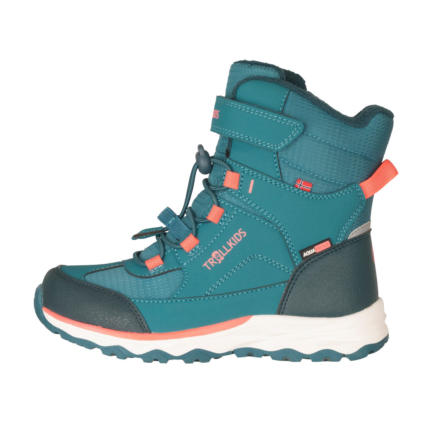dusty teal/coral pink/midnight petrol