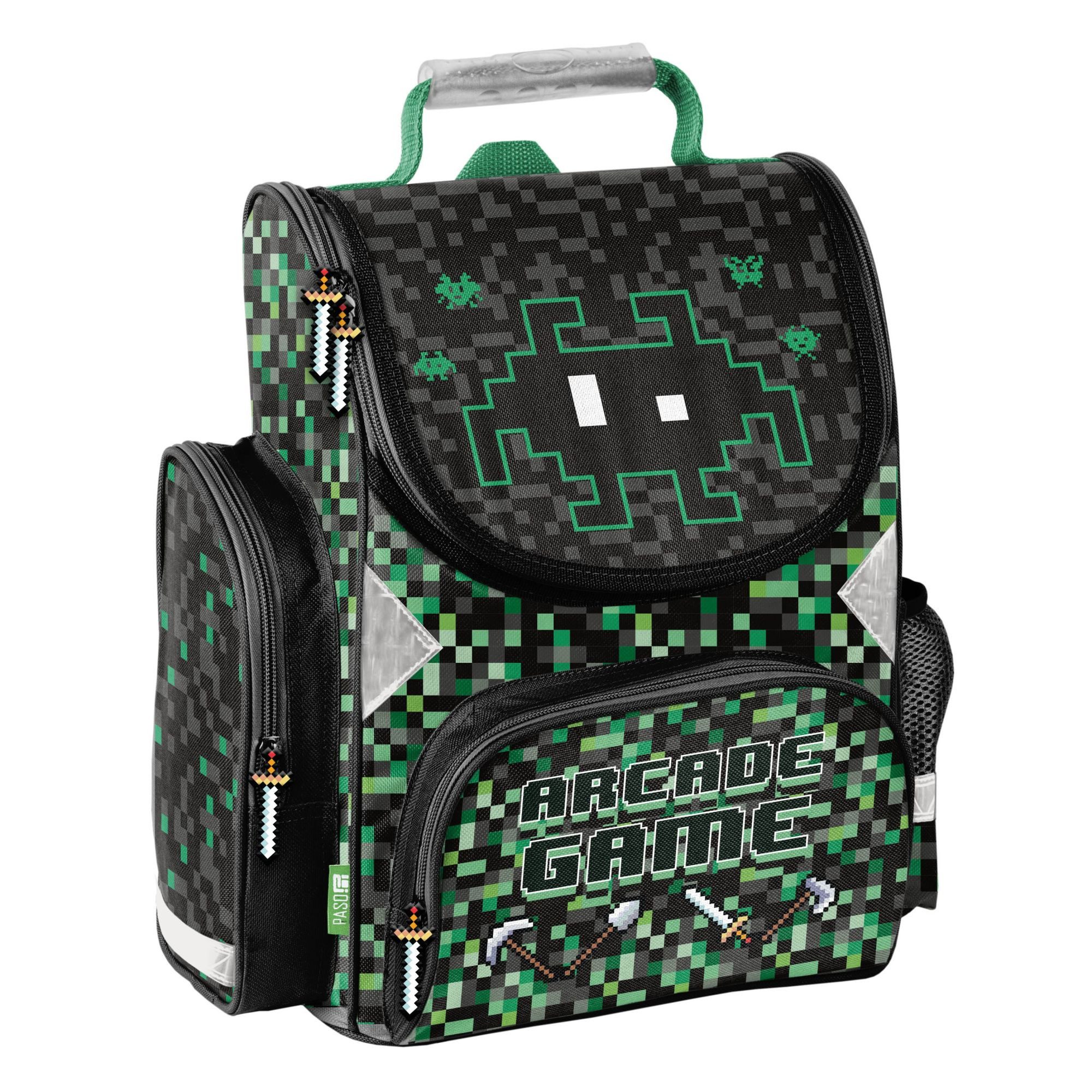 PASO Schulranzen mit Turnbeutel & befüllter Federmappe - Game (Set, 3-Tlg)