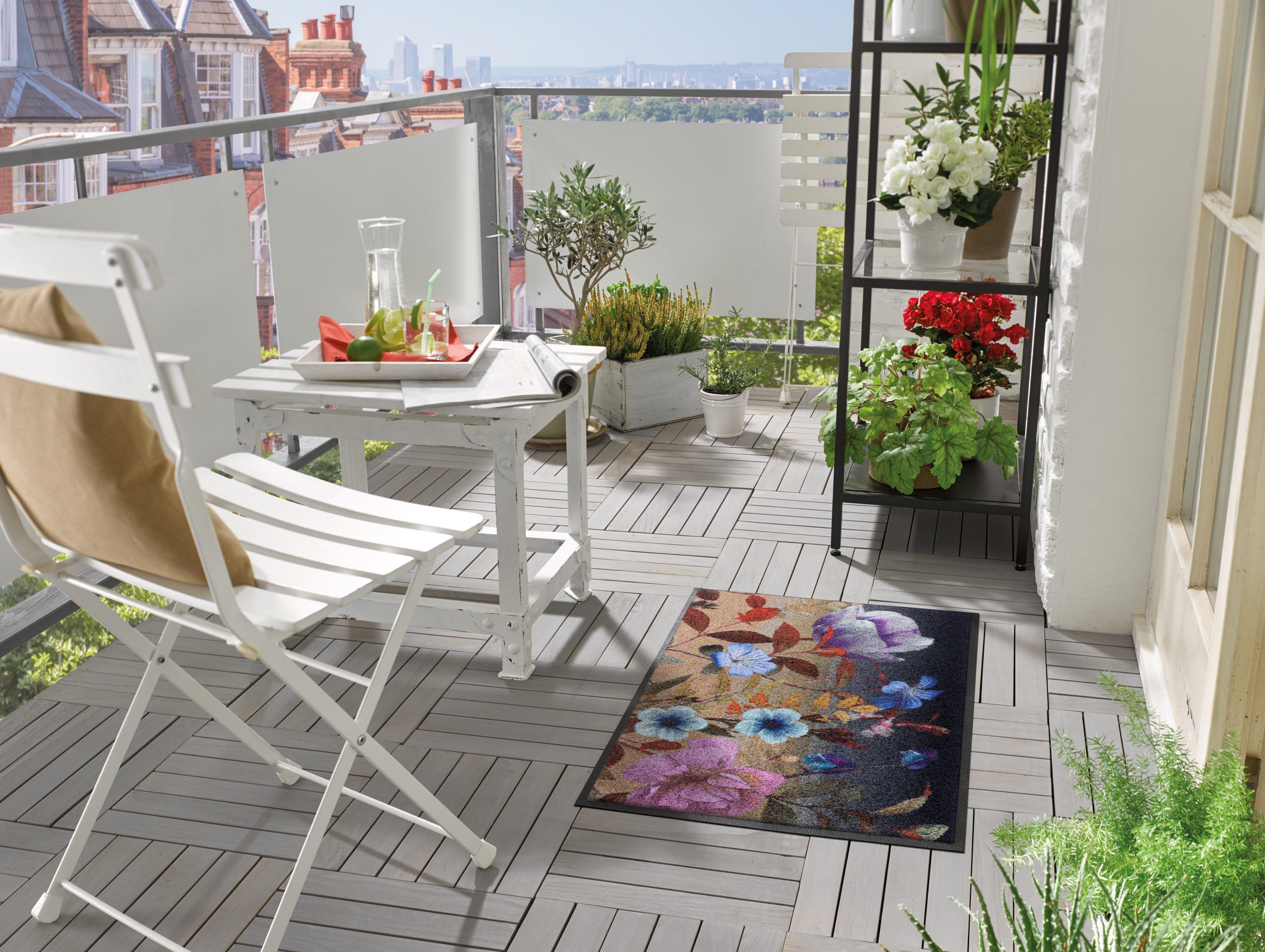 wash+dry by Kleen-Tex Fußmatte Midnight Blooms, rechteckig, Höhe: 7 mm günstig online kaufen