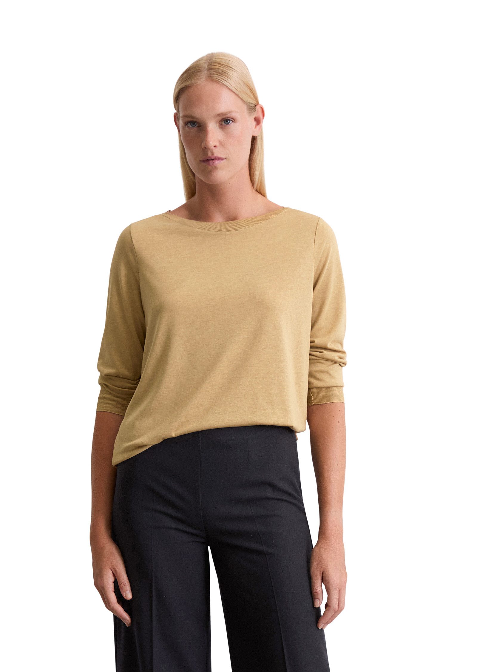 Marc O'Polo Langarmshirt aus TENCEL™ Lyocell-Baumwolle-Mix günstig online kaufen