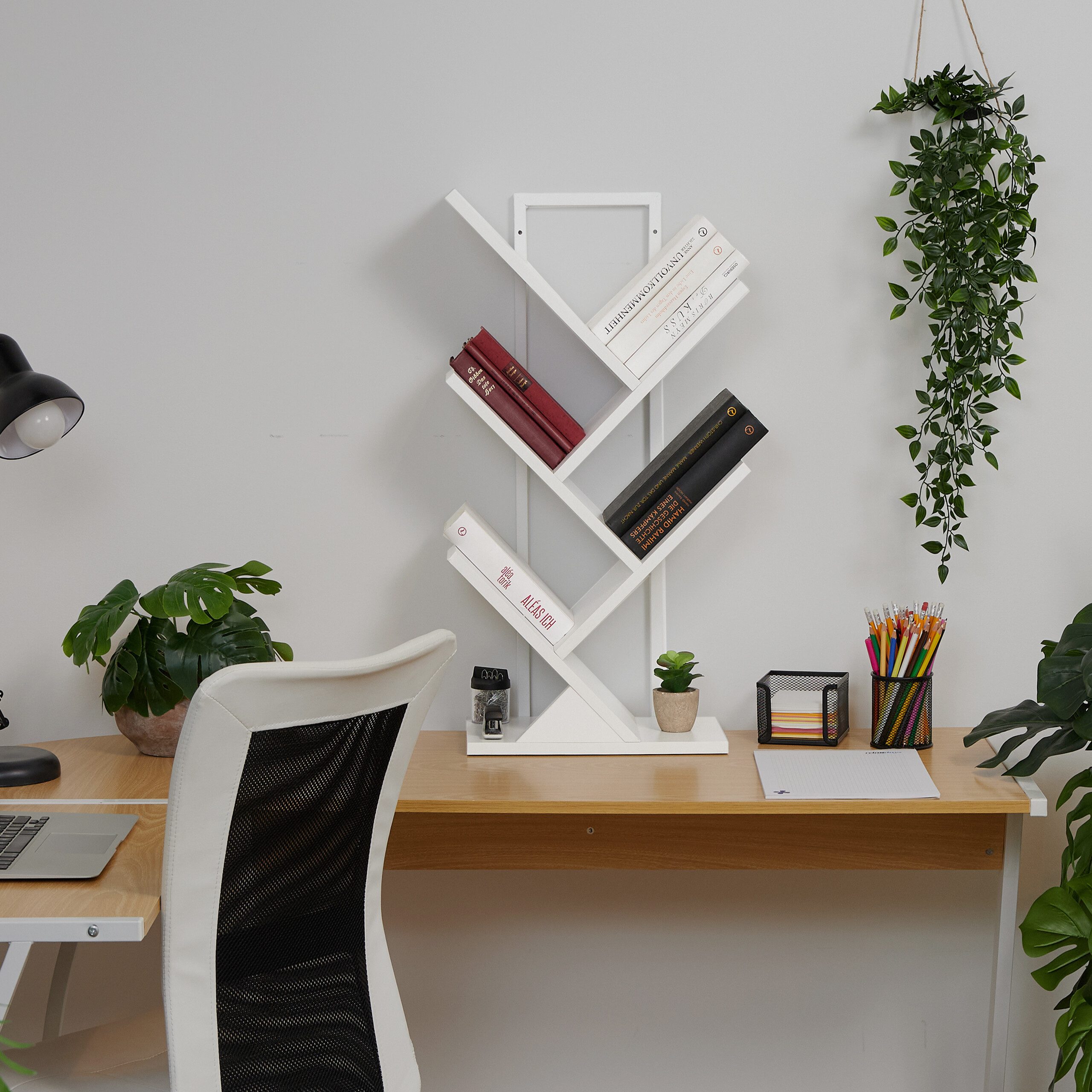 relaxdays Bücherregal 4 Fäch, Weiß günstig online kaufen