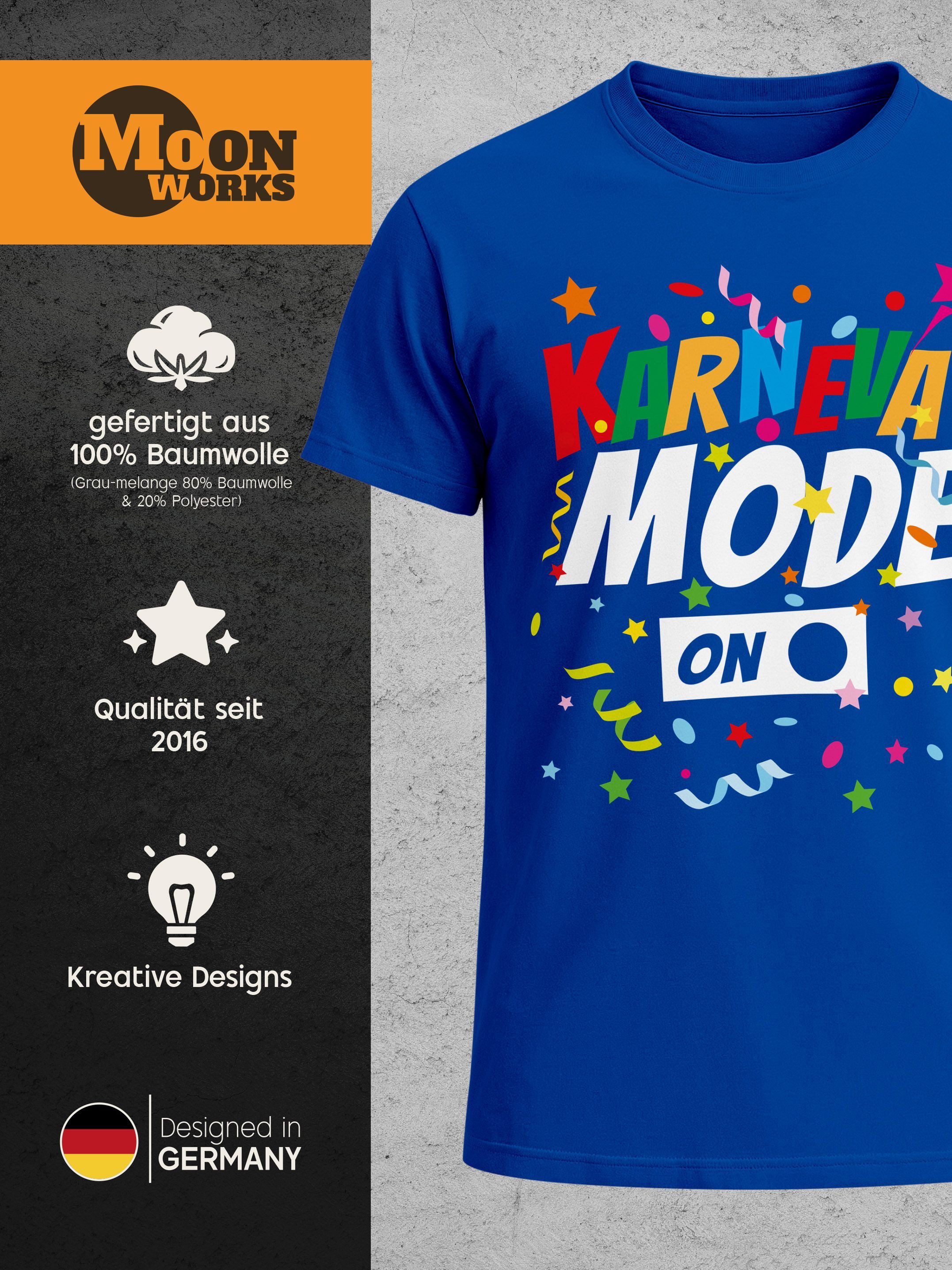 MoonWorks Print-Shirt Herren T-Shirt Karneval Fasching Spruch Konfetti Motiv Kostüm-Ersatz mit Print