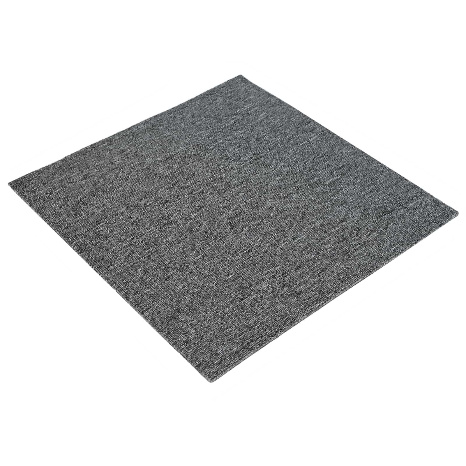 vidaXL Teppichboden Teppichfliese Mittelgrau 50 x 50 cm 20 stk. PP und Bitumen