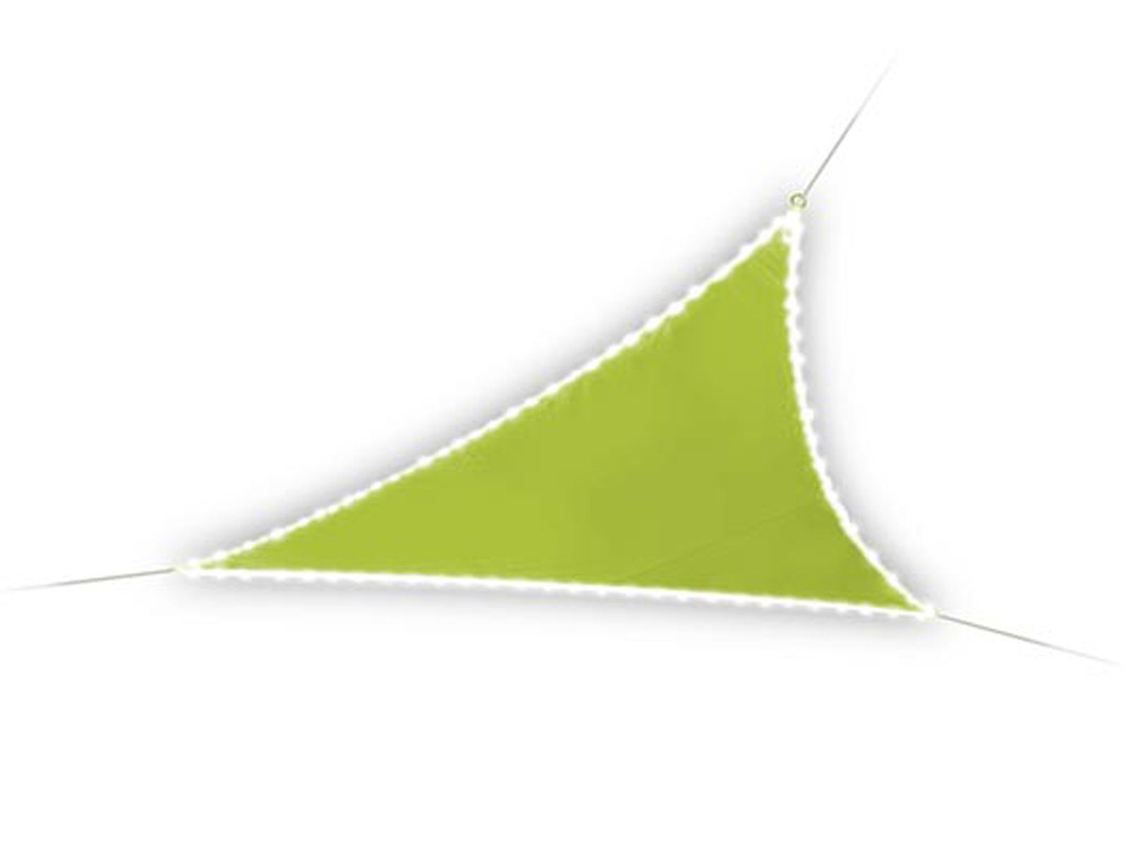 PEREL Sonnensegel, dreieckig Dreiecksegel Solar LED Licht Garten Sonnenschutz-Segel 5,6m²
