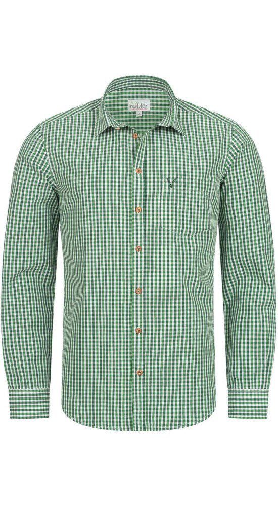 Nübler Trachtenhemd Trachtenhemd Langarm Harry in Grün von Nübler | Trachtenhemden