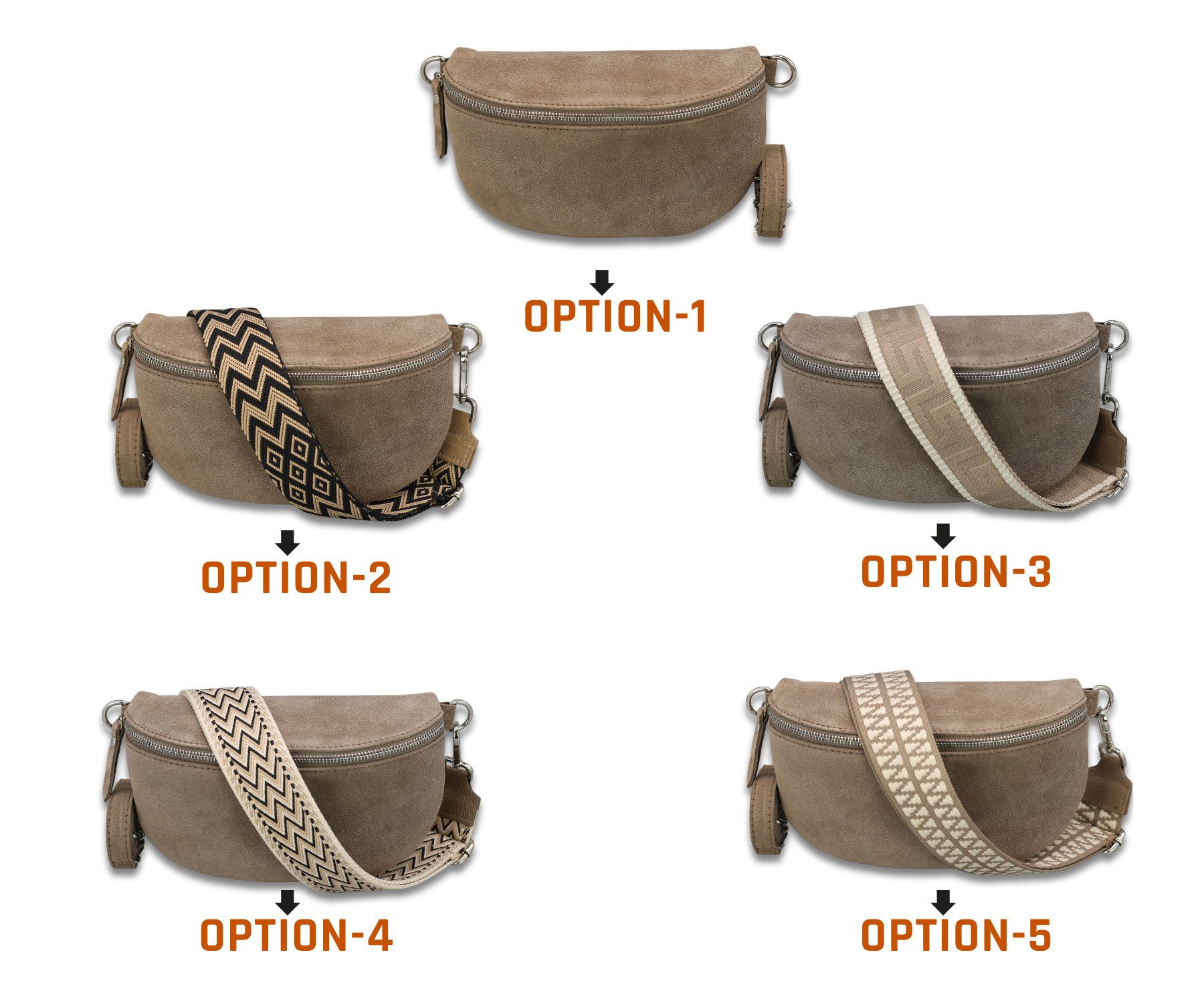 Adel Bags Gürteltasche SUEDE Bauchtasche für Damen aus echtem Wildleder, Du günstig online kaufen