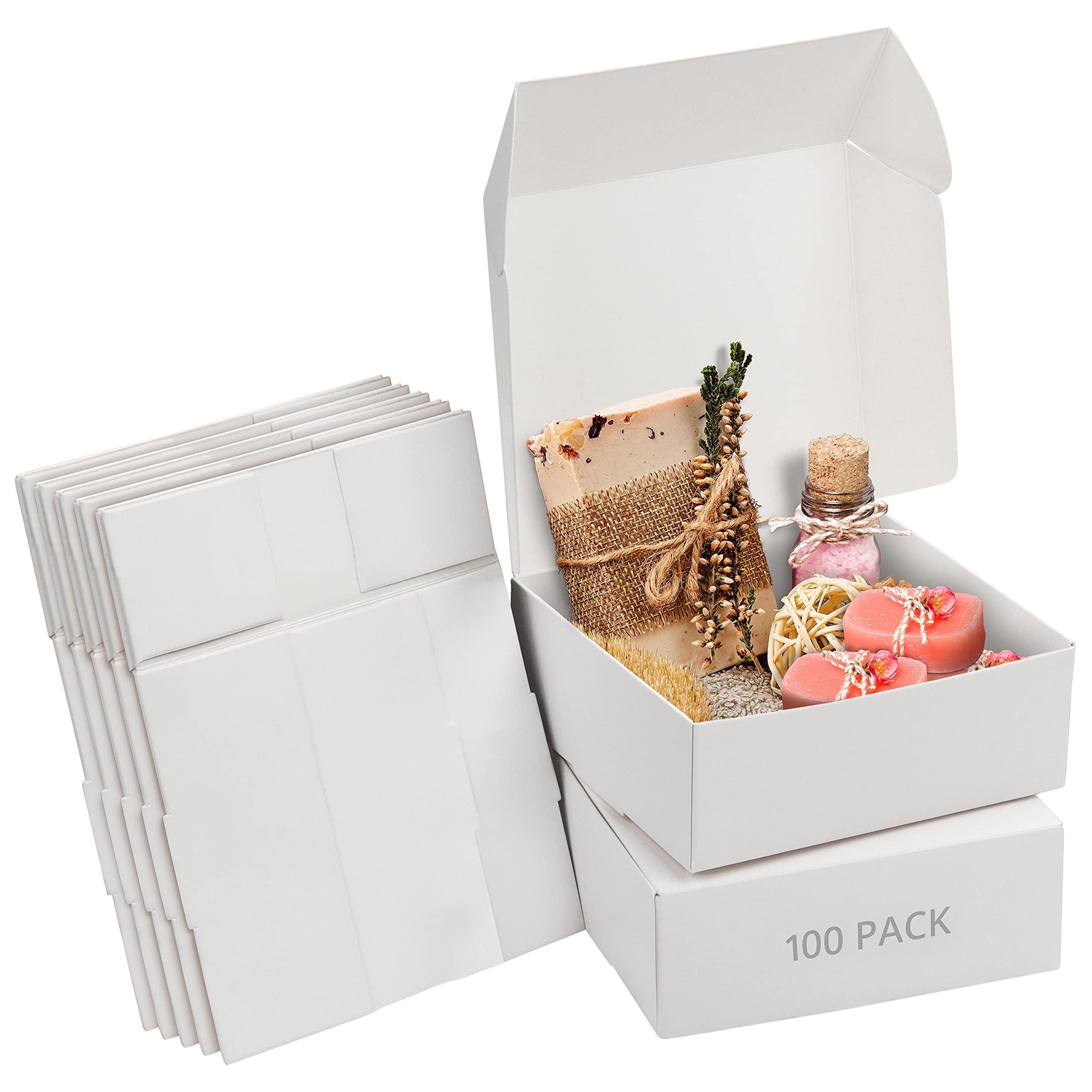 Weiße Geschenkbox Mit Deckel – 25 X 18 X 8,5 Cm, Inkl. Seidenband & Grußkarte
