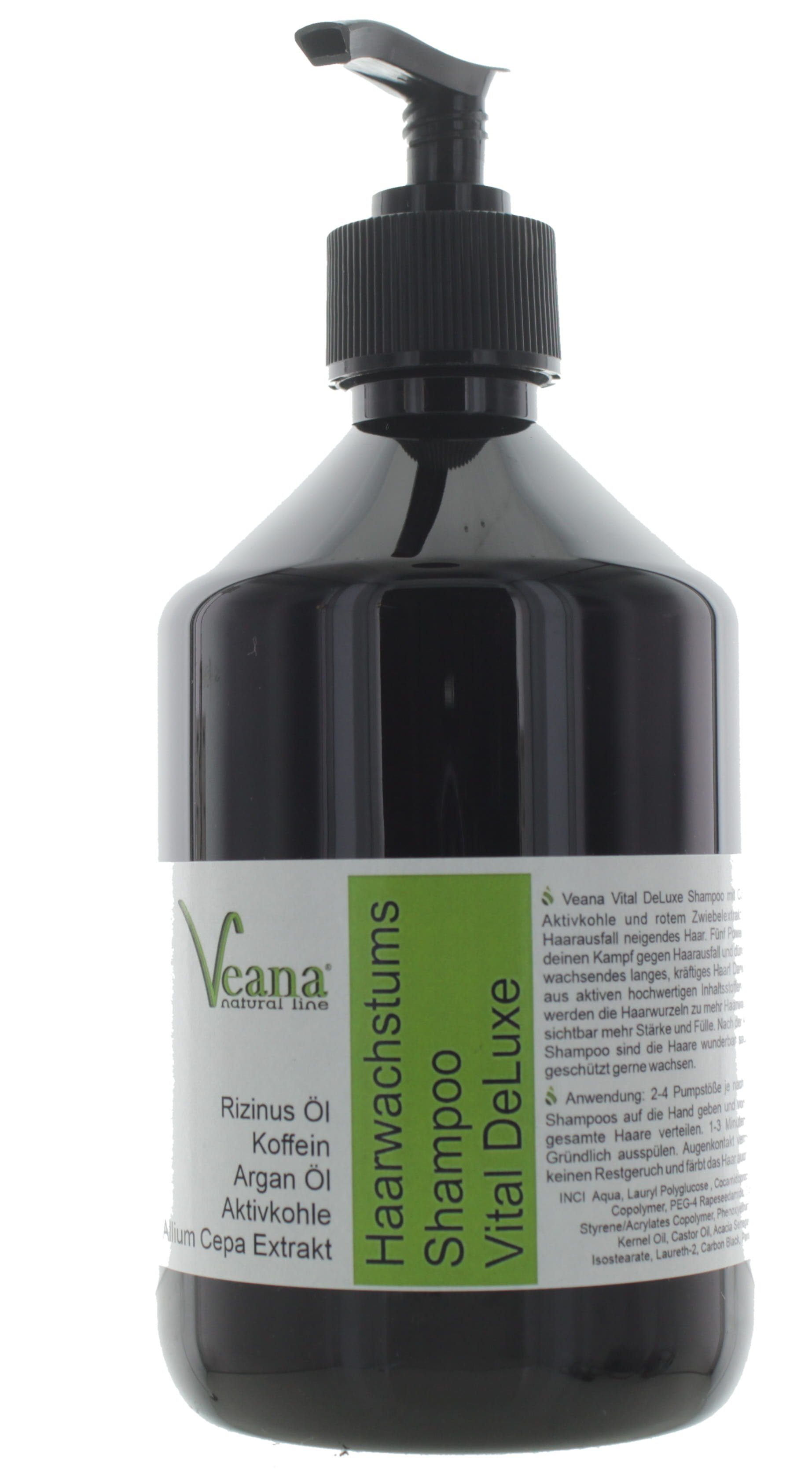 Veana Kopfhaut-Pflegeshampoo VEANA HAARWACHSTUMS - SHAMPOO VITAL DELUXE (500ML) - HAARAUSFALL, fördert Haarwachstum, stoppt Haarausfall, mindert Kopfhautentzündungen