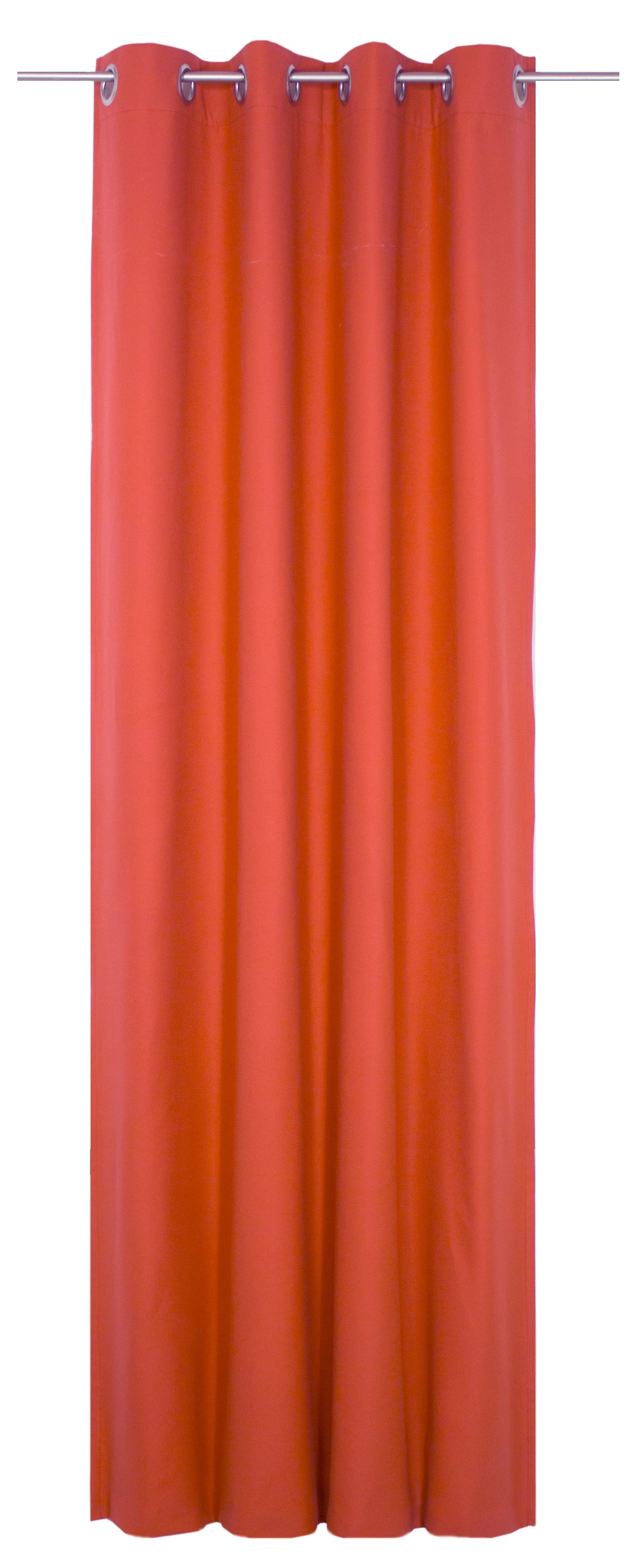Vorhang WirthNatur, Wirth, Ösen (1 St), blickdicht, 1-lagig rot