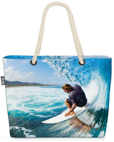 VOID Strandtasche (1-tlg), Wellenreiten Beach Bag Surfen Urlaub Karibik Board Brett Ozean Reise Insel
