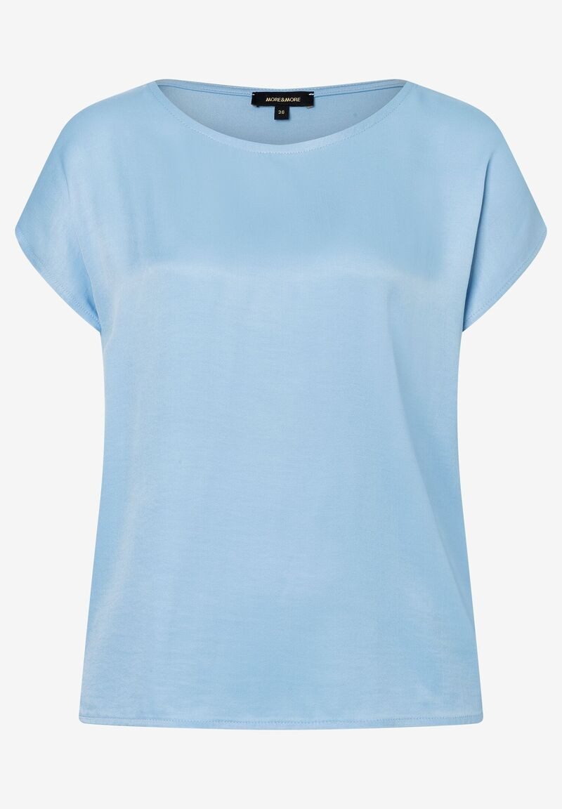 MORE&MORE Kurzarmshirt Satinfrontshirt günstig online kaufen