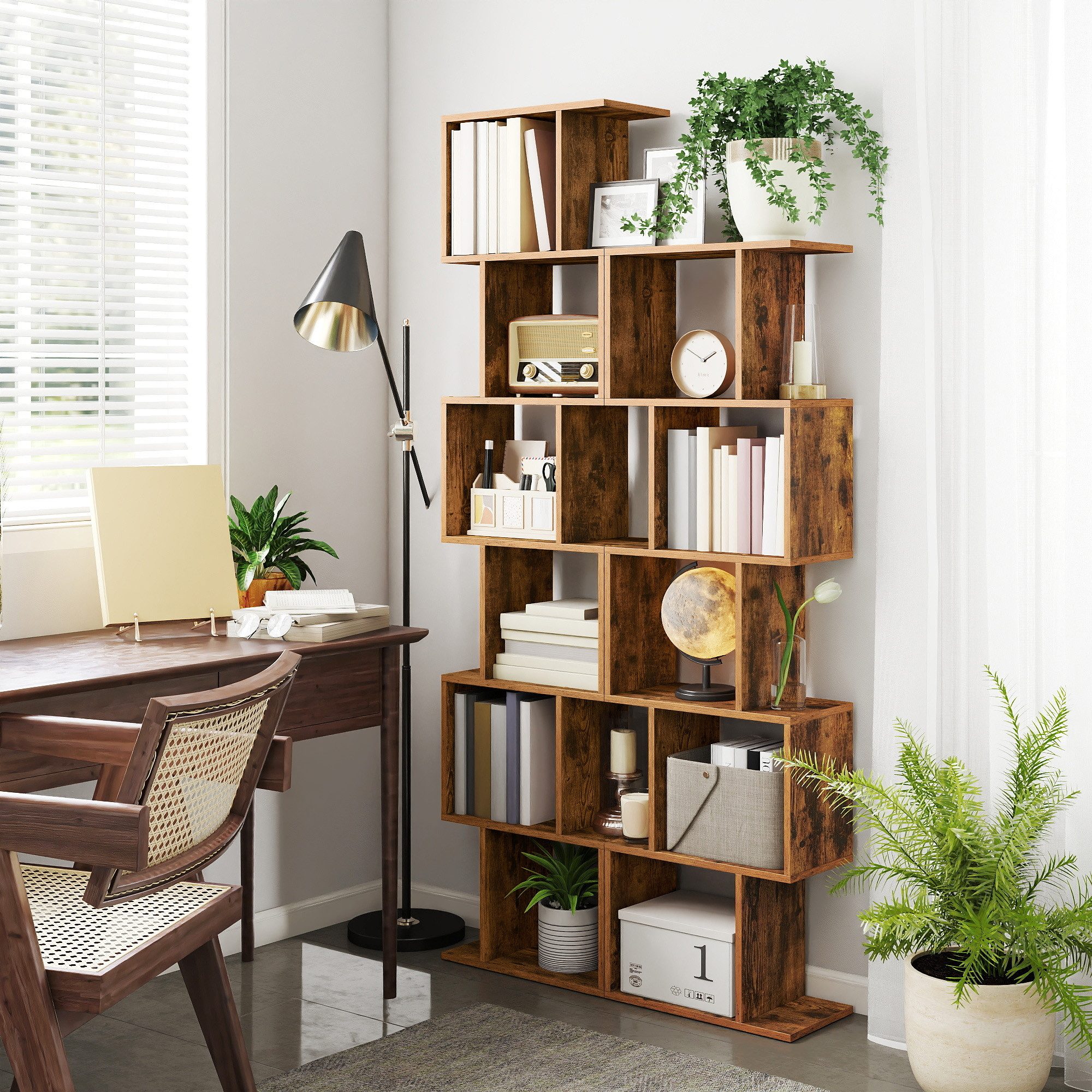 VASAGLE Bücherregal, 6 stöckiges Bücherregal, 24 x 40 x 191 cm, Standregal, günstig online kaufen