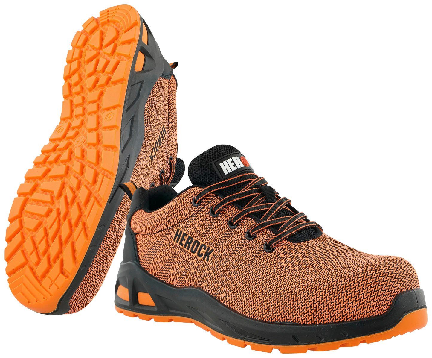 rutschhemmend Titus orange Sicherheitssneakers Sicherheitsschuh Fiberglaskappe, S1P Herock durchtrittschutz, Extrem Niederige leicht,