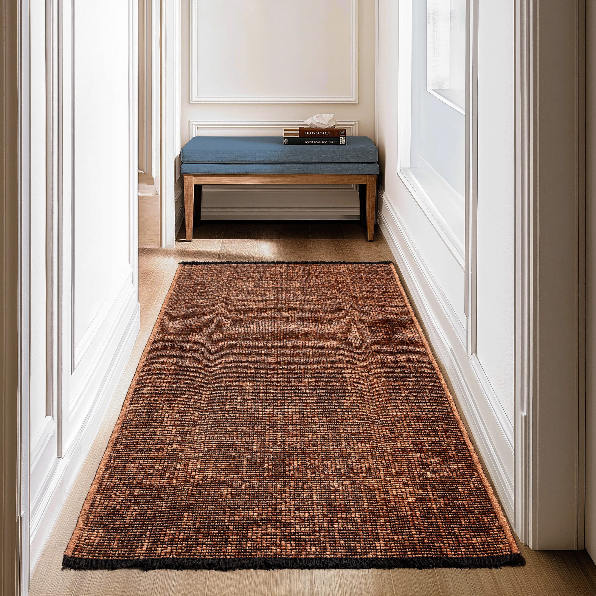 SIMPEX24 Teppich Boho Design, Läufer, Höhe: 7 mm, Baumwolle, Waschbarer Tep günstig online kaufen