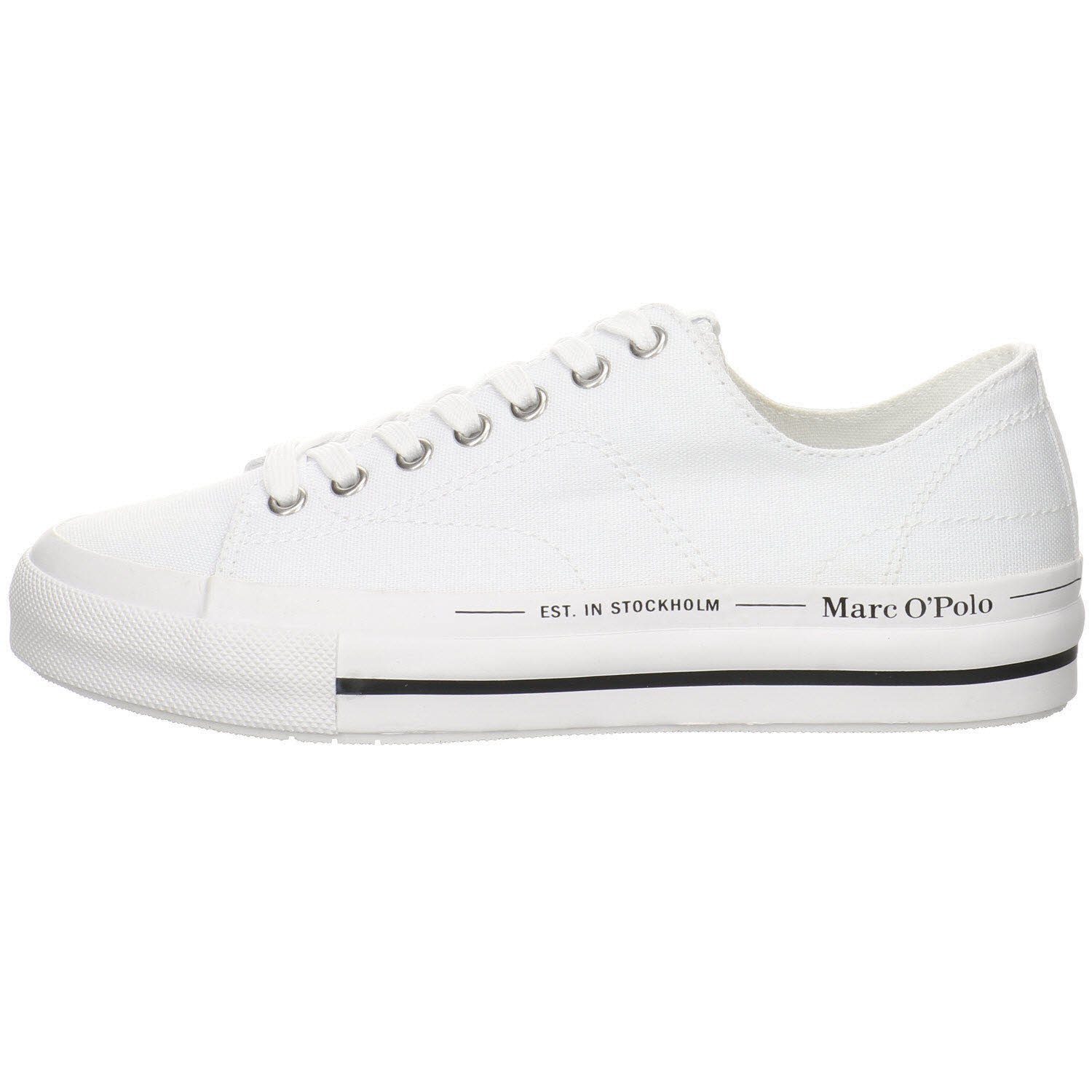 Marc O'Polo Damen Sneaker Schuhe Schnürschuh Halbschuhe Sport white Sneaker Textil