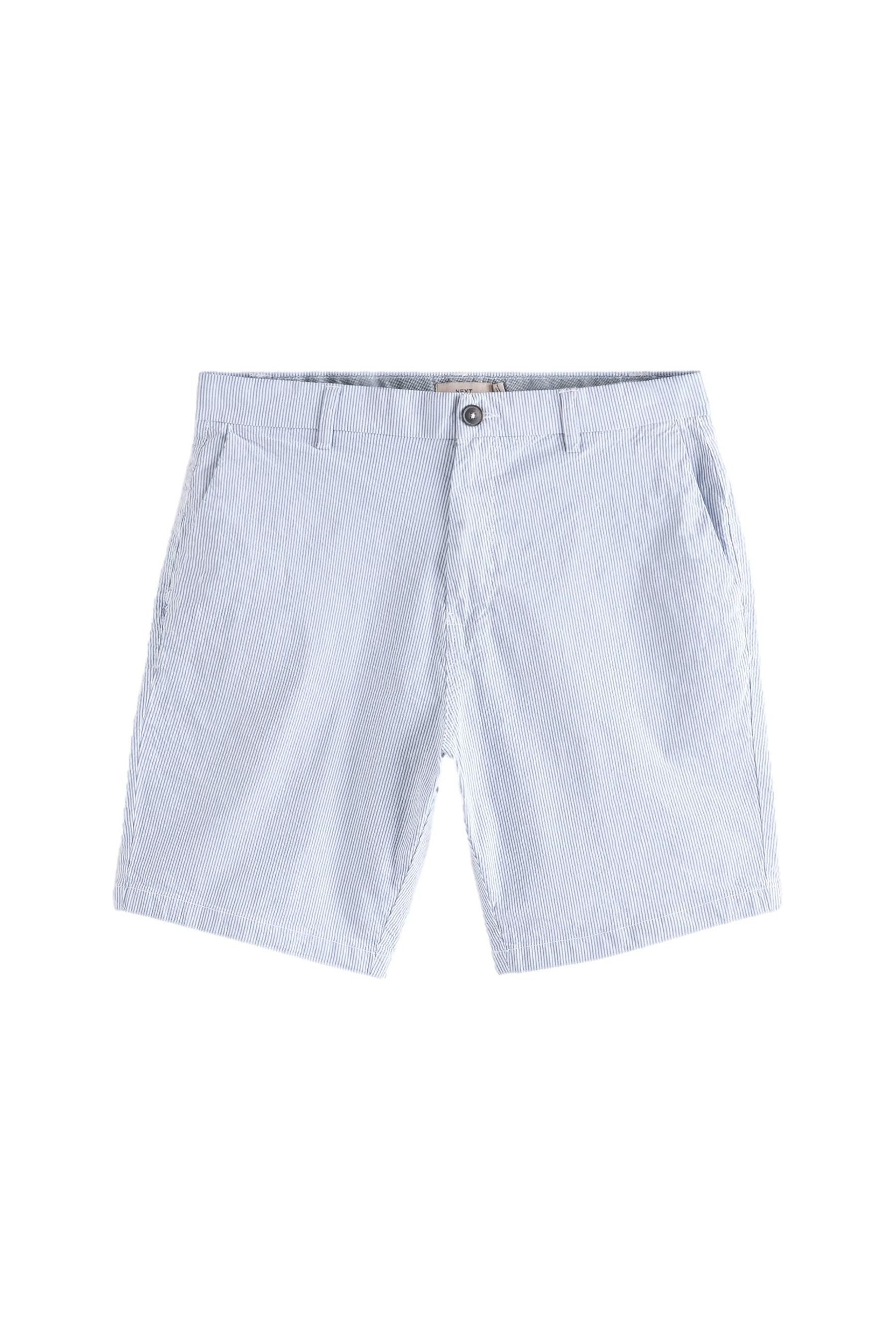 Next Шорты Straight Fit Chinoshorts, Seersucker und Streifen (1-tlg)