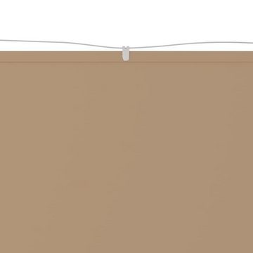 vidaXL Seitenmarkise Senkrechtmarkise Taupe 60x600 cm Oxford-Gewebe Sichtschutz Windschutz