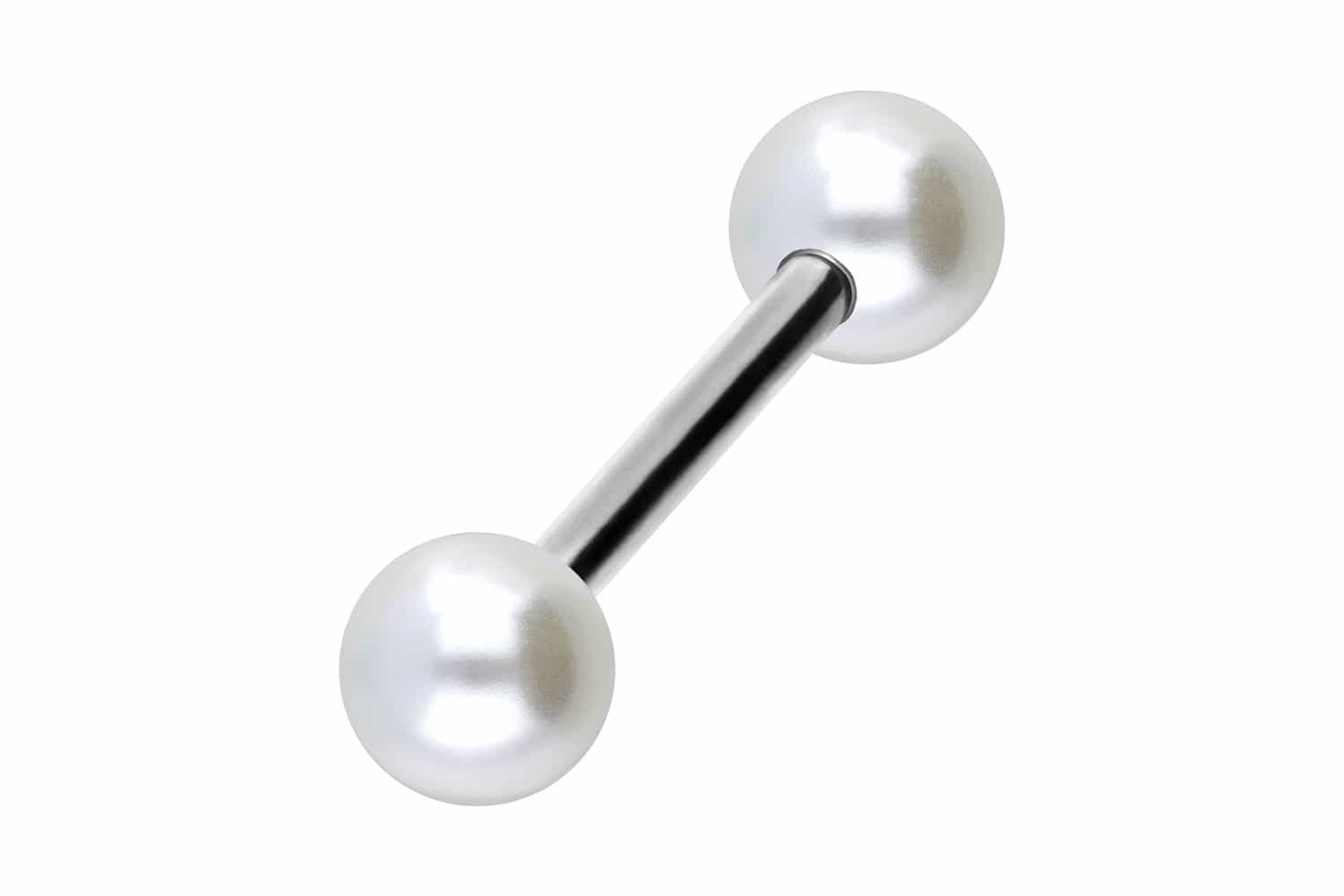 Brustwarzenpiercing Titan Barbell SYNTHETISCHE PERLEN