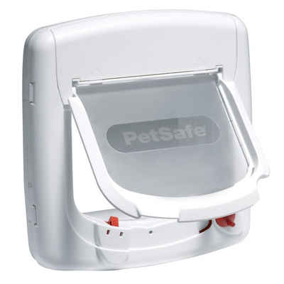 PetSafe Haustierklappe Magnetische 4-Wege-Katzenklappe Deluxe 400 Weiß 5005