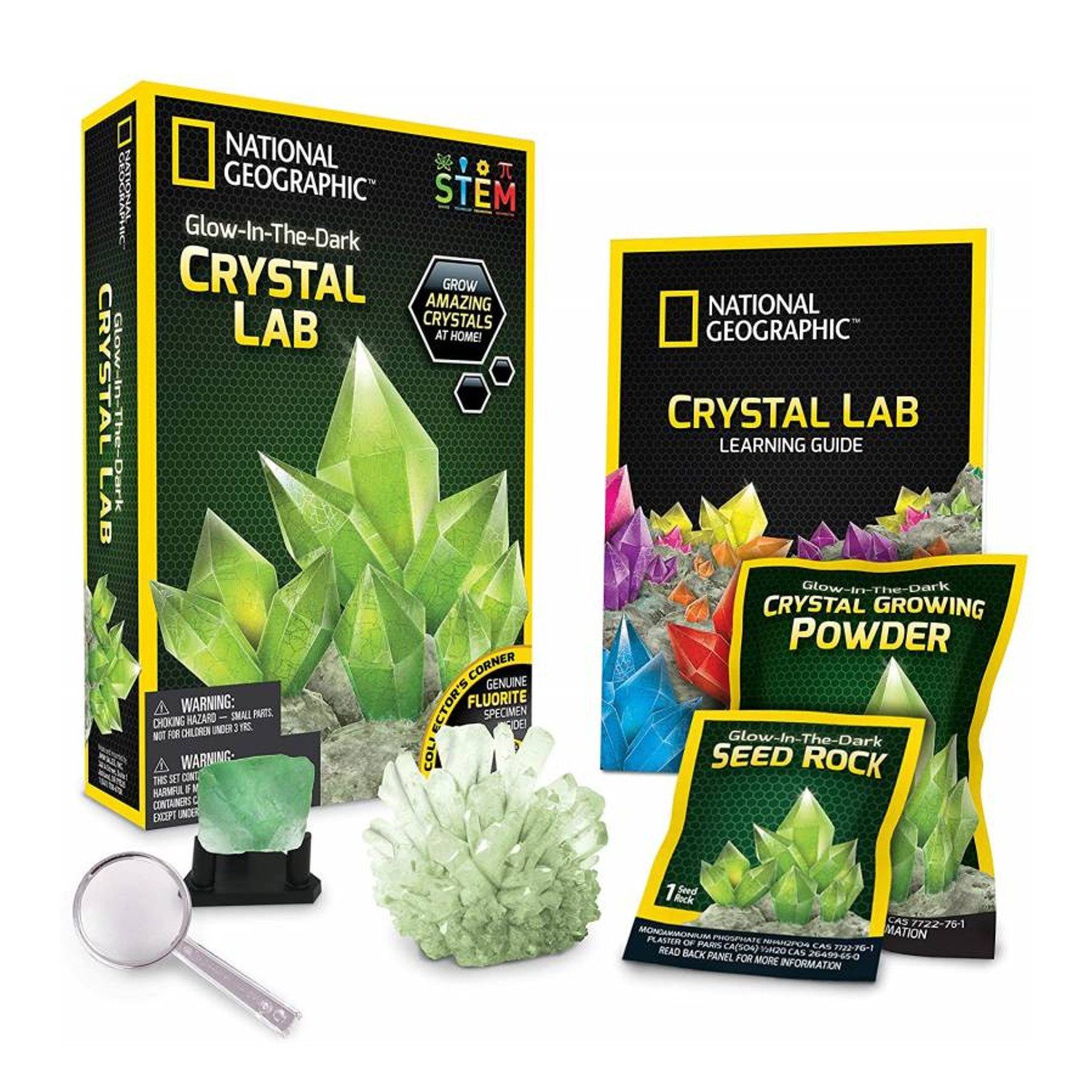 NATIONAL GEOGRAPHIC Lernspielzeug RTNGGIDCRYSTAL, Glow Crystal Growing Lab