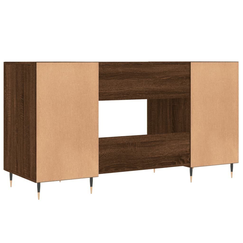 Holzwerkstoff cm Schreibtisch furnicato Eichen-Optik 140x50x75 Braun