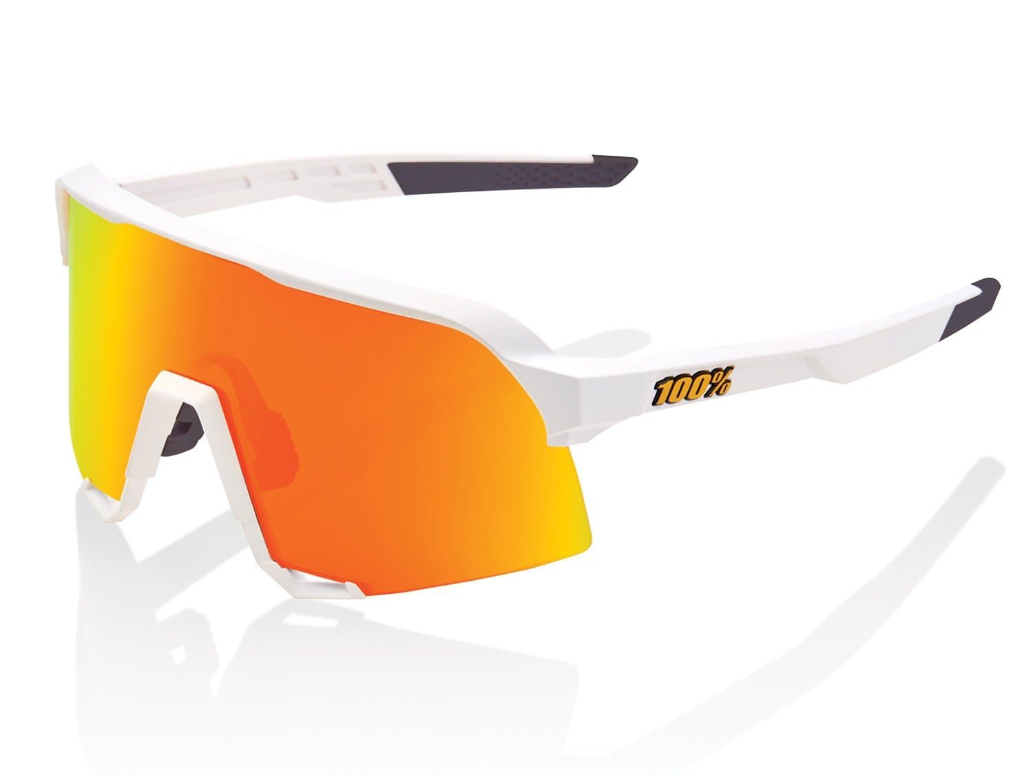 100% Sportbrille 100% S3 Hiper Mirror Lens Accessoires Soft Tact White - HiPER Red Multilayer Mirror