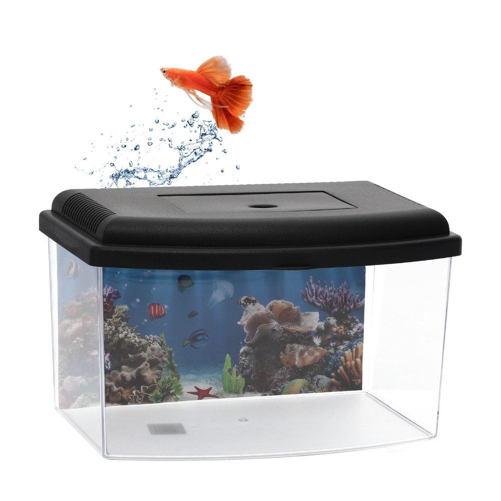 Aquarium Mini Aquarium Terrarium Zucht Becken Fisch Triops Garnelen Kunststoff