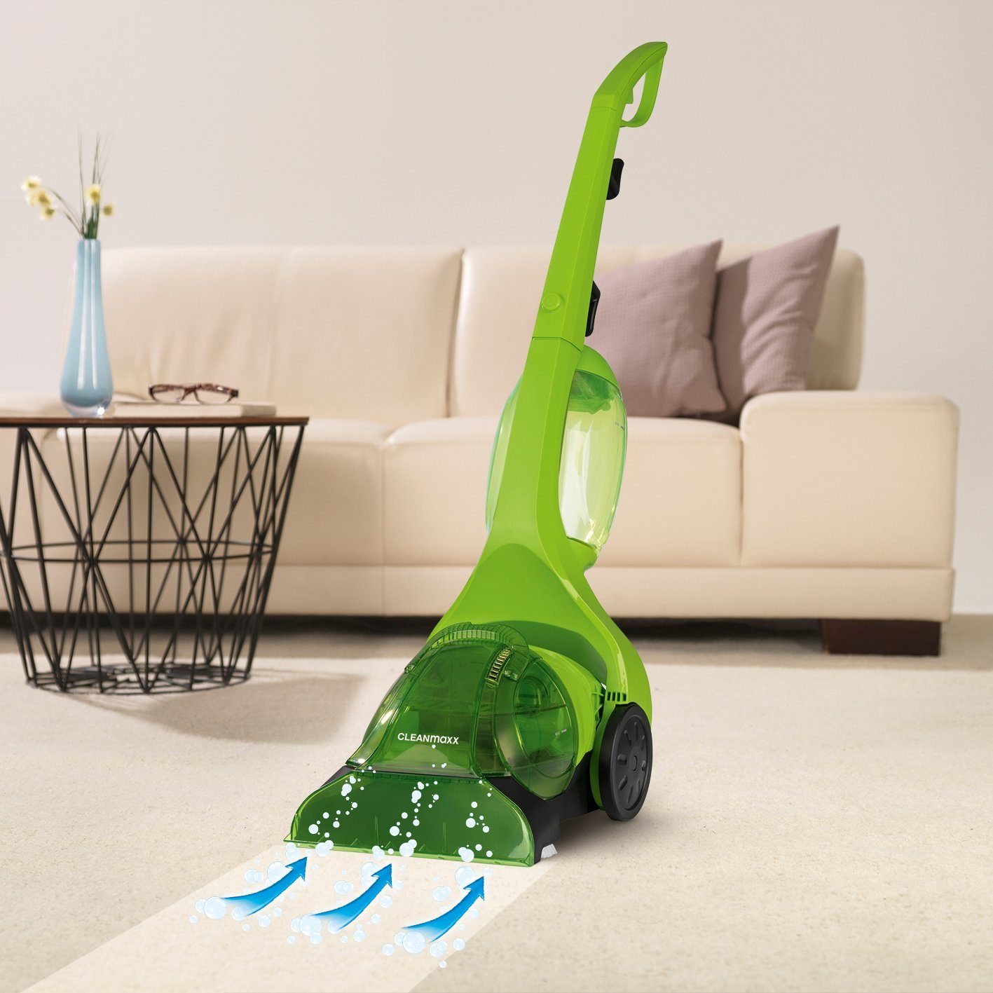 CLEANmaxx Teppichreinigungsgerät Teppichreiniger - Waschsauger - 500W -  limegreen, inkl. Teppichshampoo online kaufen | OTTO
