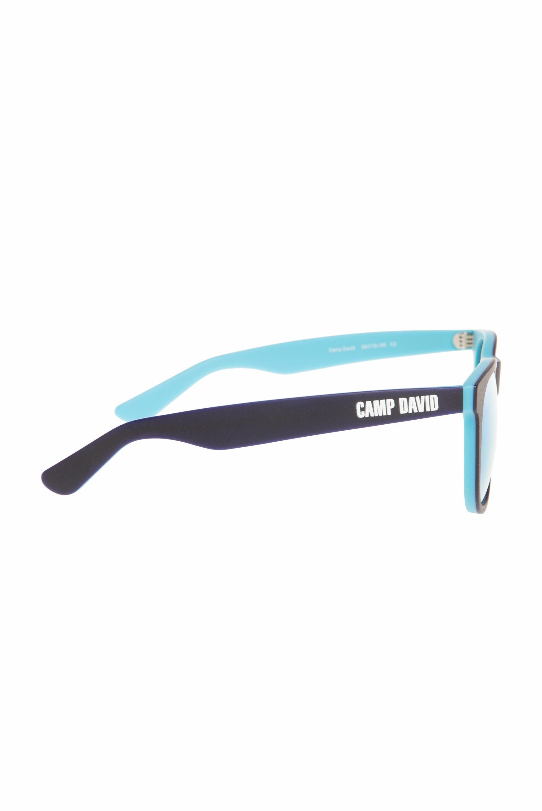 15 x 15 DAVID cm) Sonnenbrille (ca. Print CAMP blau x 17