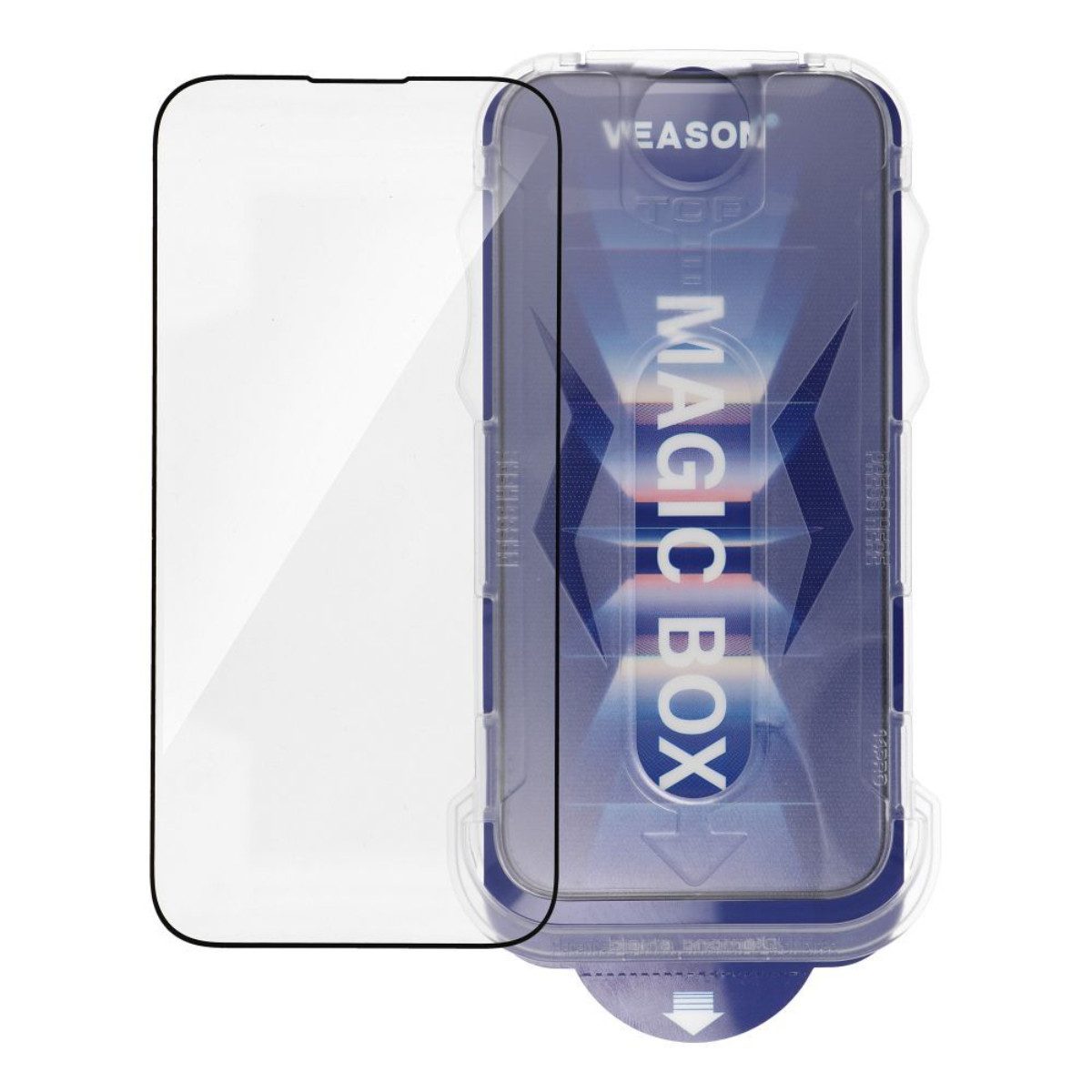 Veason Displayschutzglas Displayschutzglas Set mit Installationsrahmen kompatibel mit iPhone 12 für iPhone 12, 1 Stück