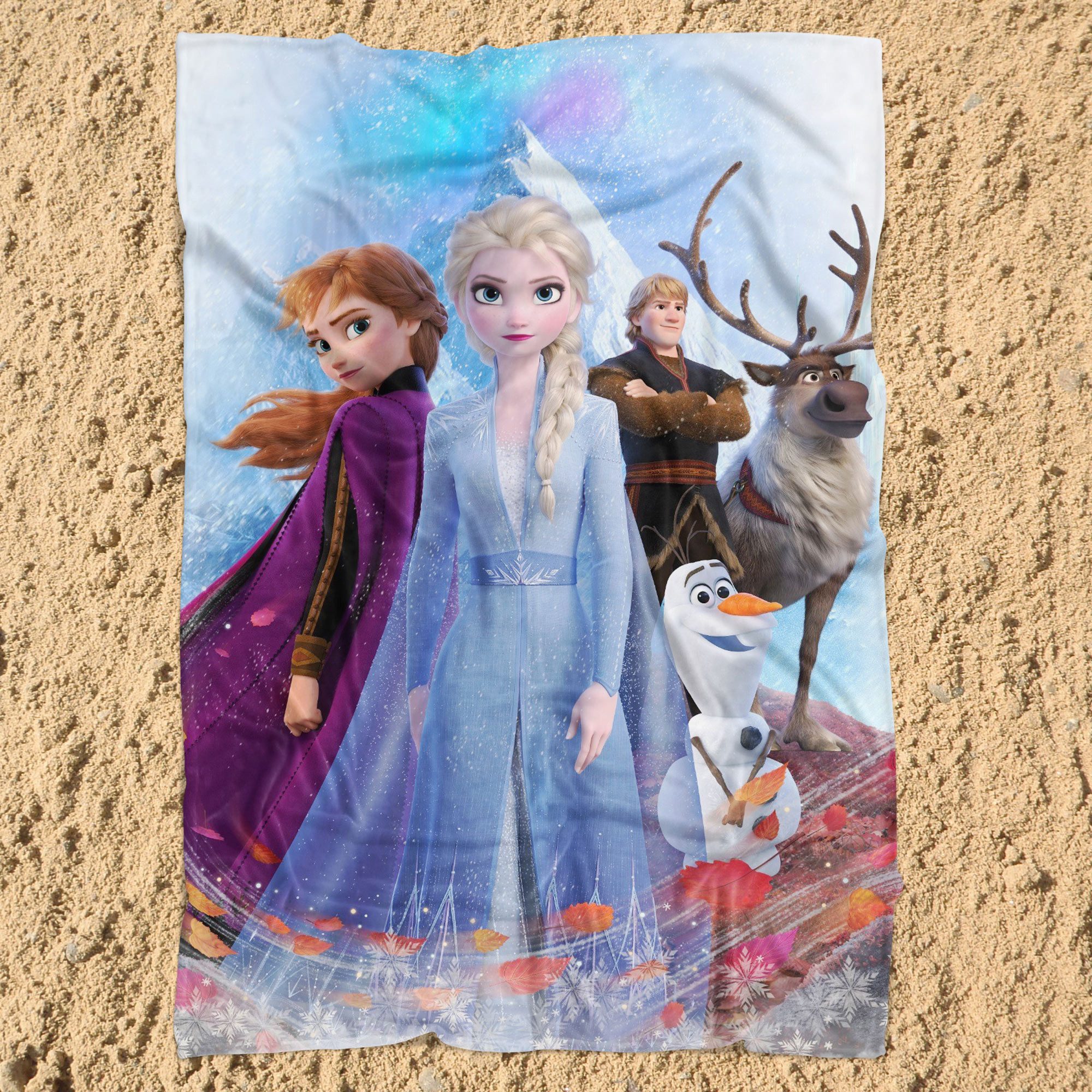 BERONAGE Tagesdecke Frozen Die Eiskönigin Decke Team 130x170 cm Kuscheldecke Fleecedecke, passend zur Bettwäsche, ideal für Sofa, Couch, Kinder-Bett, Auto