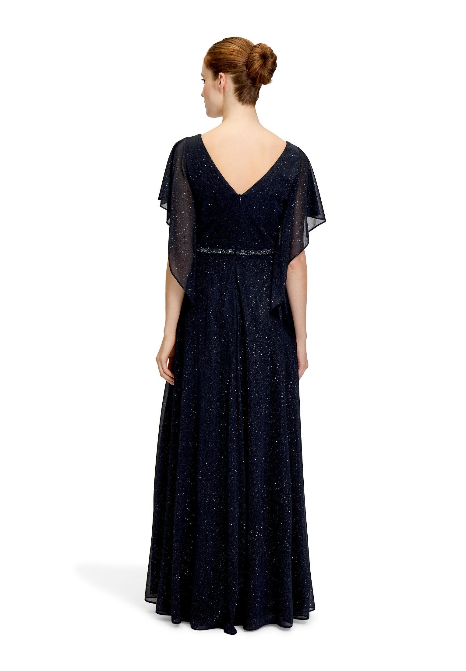 Vera Mont Abendkleid Damen im Glitzer-Look Falten