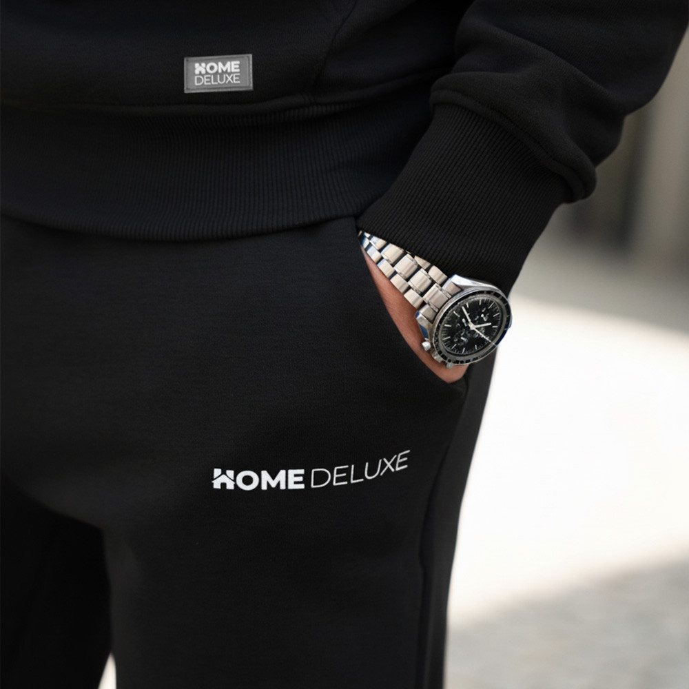 HOME WEAR Jogginghose Sweatpants 70% Baumwolle, Schwerer Premium Stoff mit 350 GSM, Sporthose