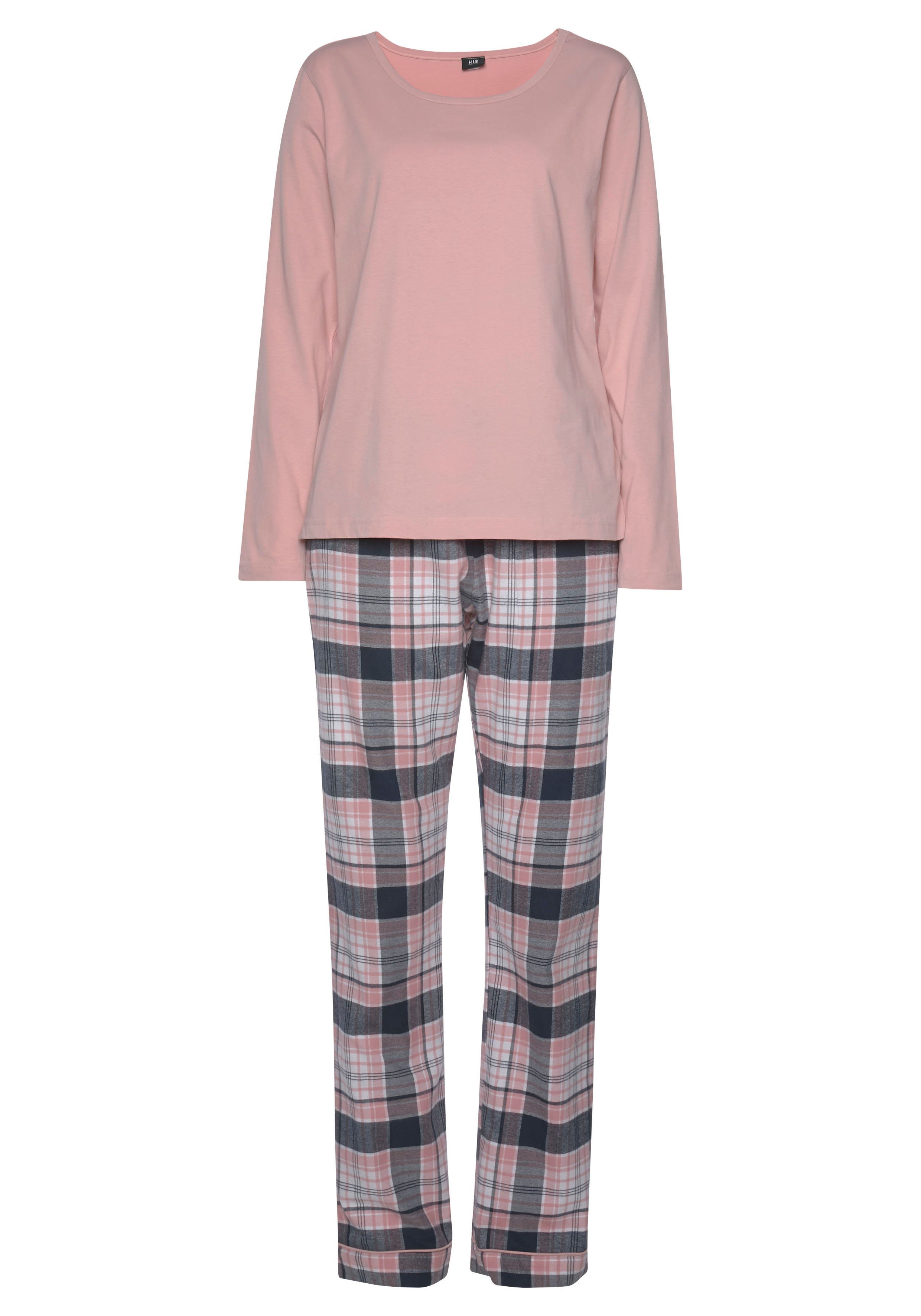 H.I.S Pyjama (2 tlg) mit karierter günstig online kaufen