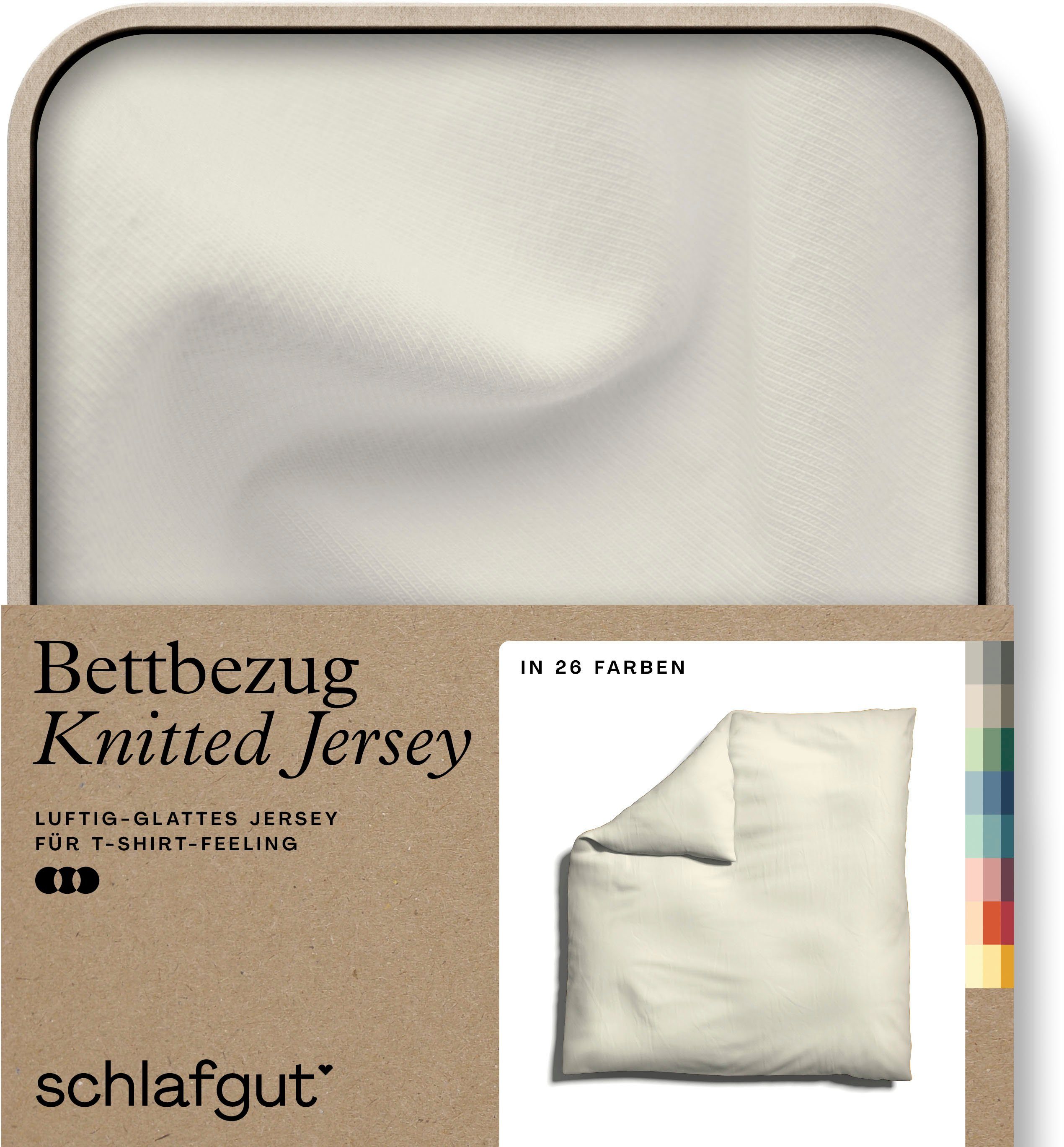 Schlafgut Bettbezug Knitted Jersey uni, aus günstig online kaufen