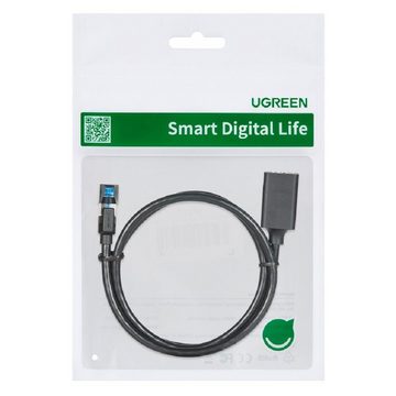 UGREEN Verlängerungskabel Ethernet RJ45 Cat8 40000 Mbit/s Verlängerungskabel, (1 cm)