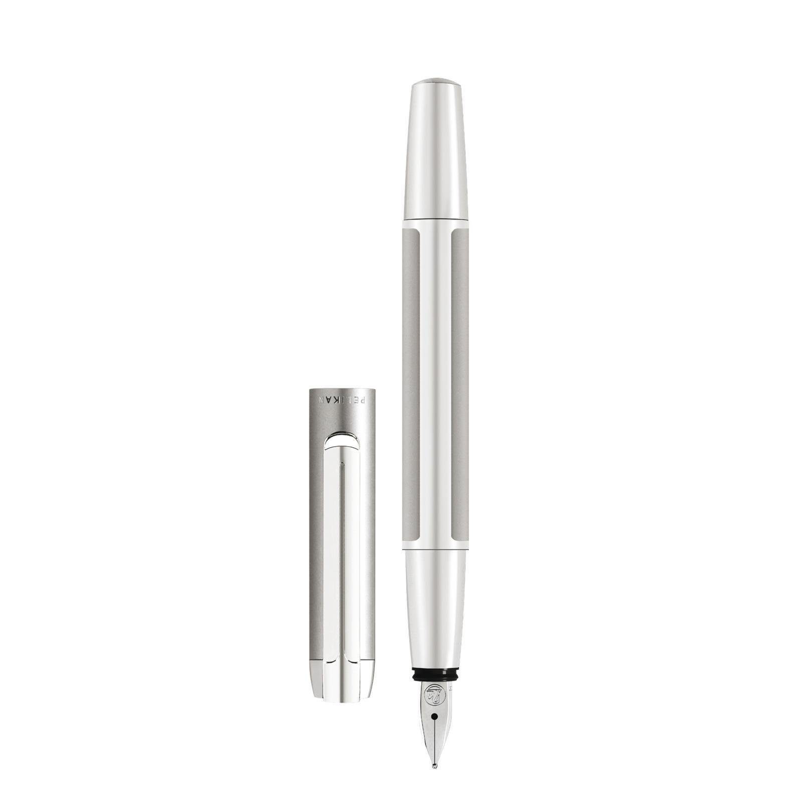 Pelikan Zeichenkohle Pelikan P40 Pura Füllhalter - Feder EF - silber
