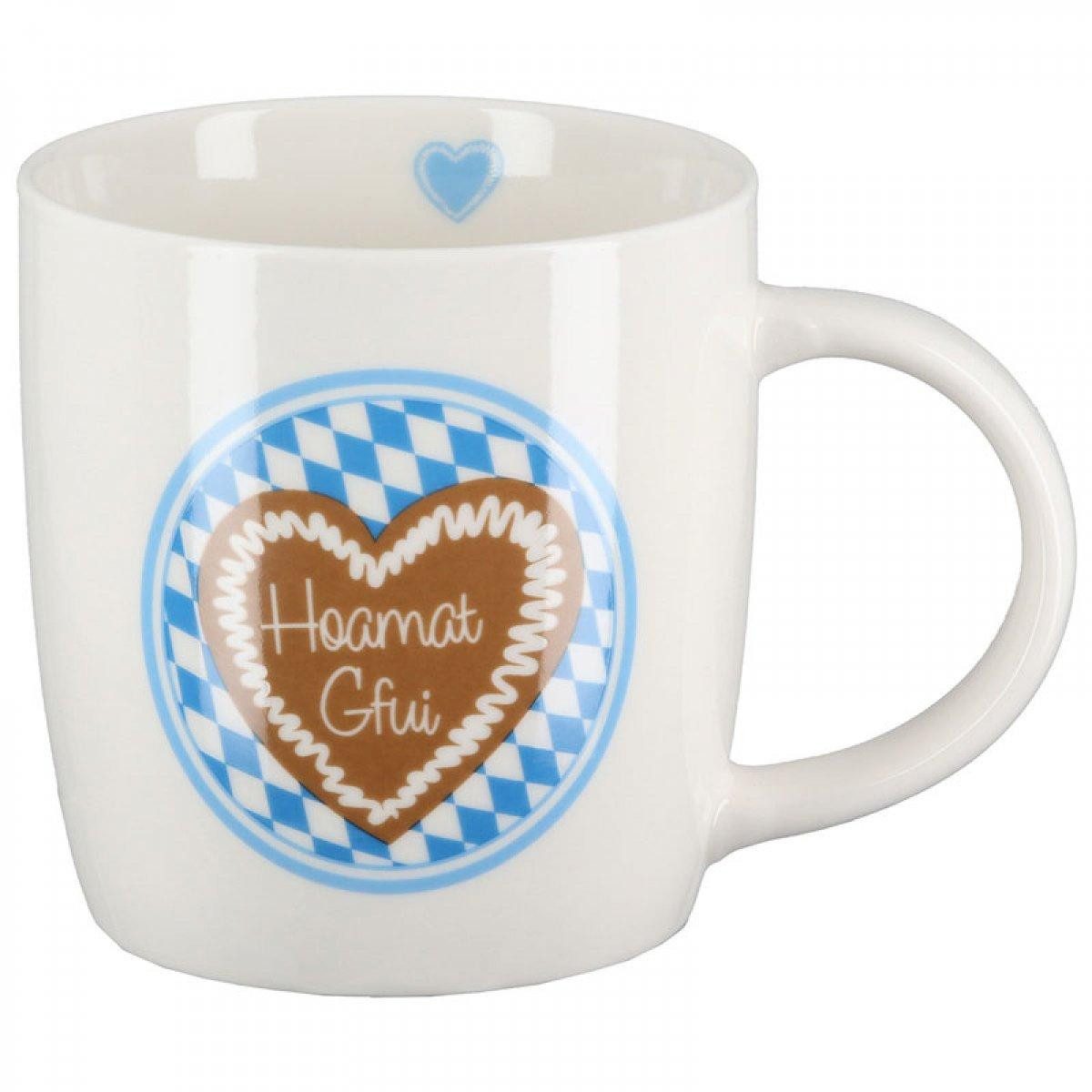 GILDE Tasse Henkelbecher Bayern Hoamat Gfui Herzmotiv
