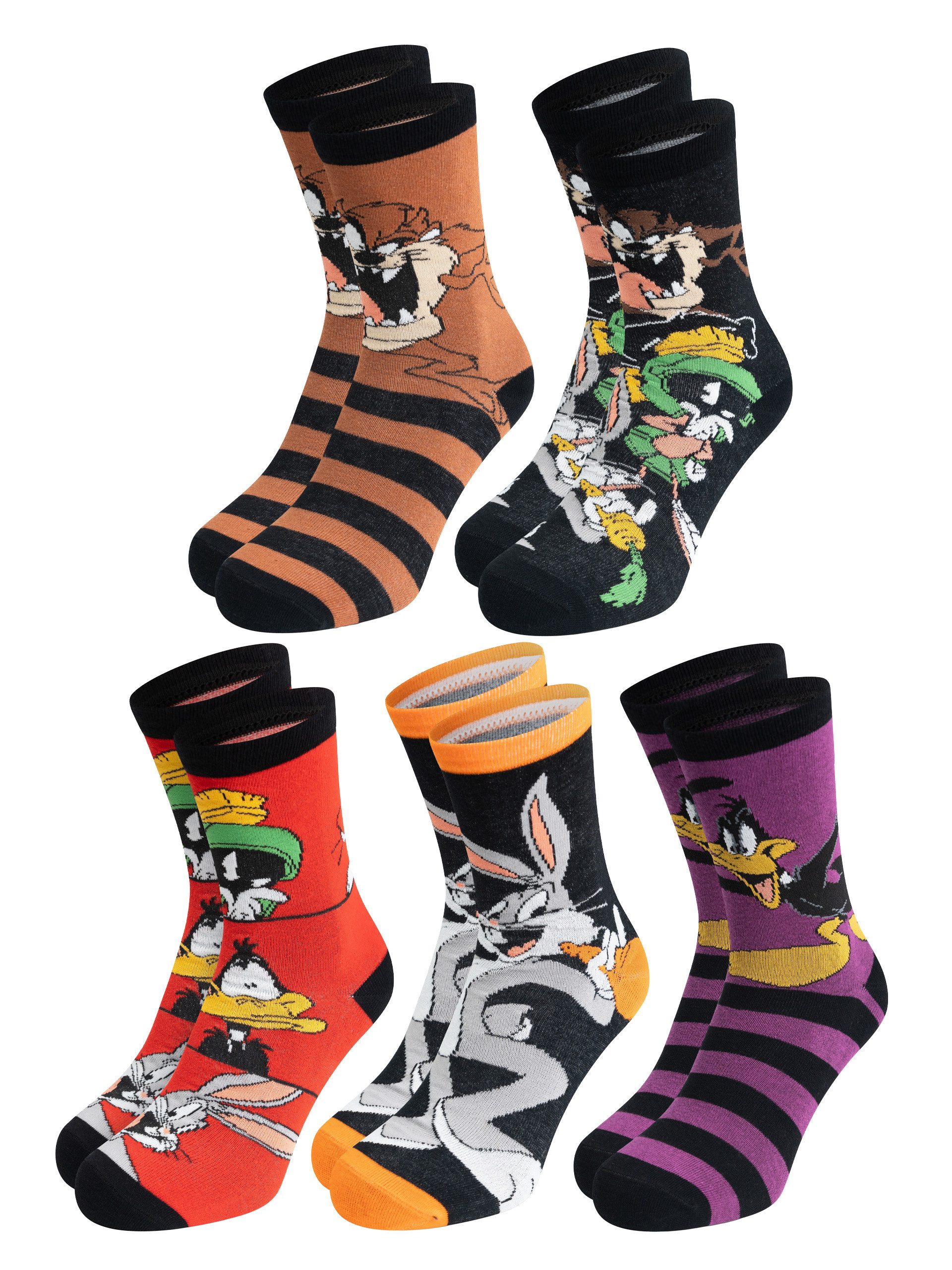 United Labels® Socken Looney Tunes Socken Sneaker Strümpfe (5er Pack) 40-45 günstig online kaufen