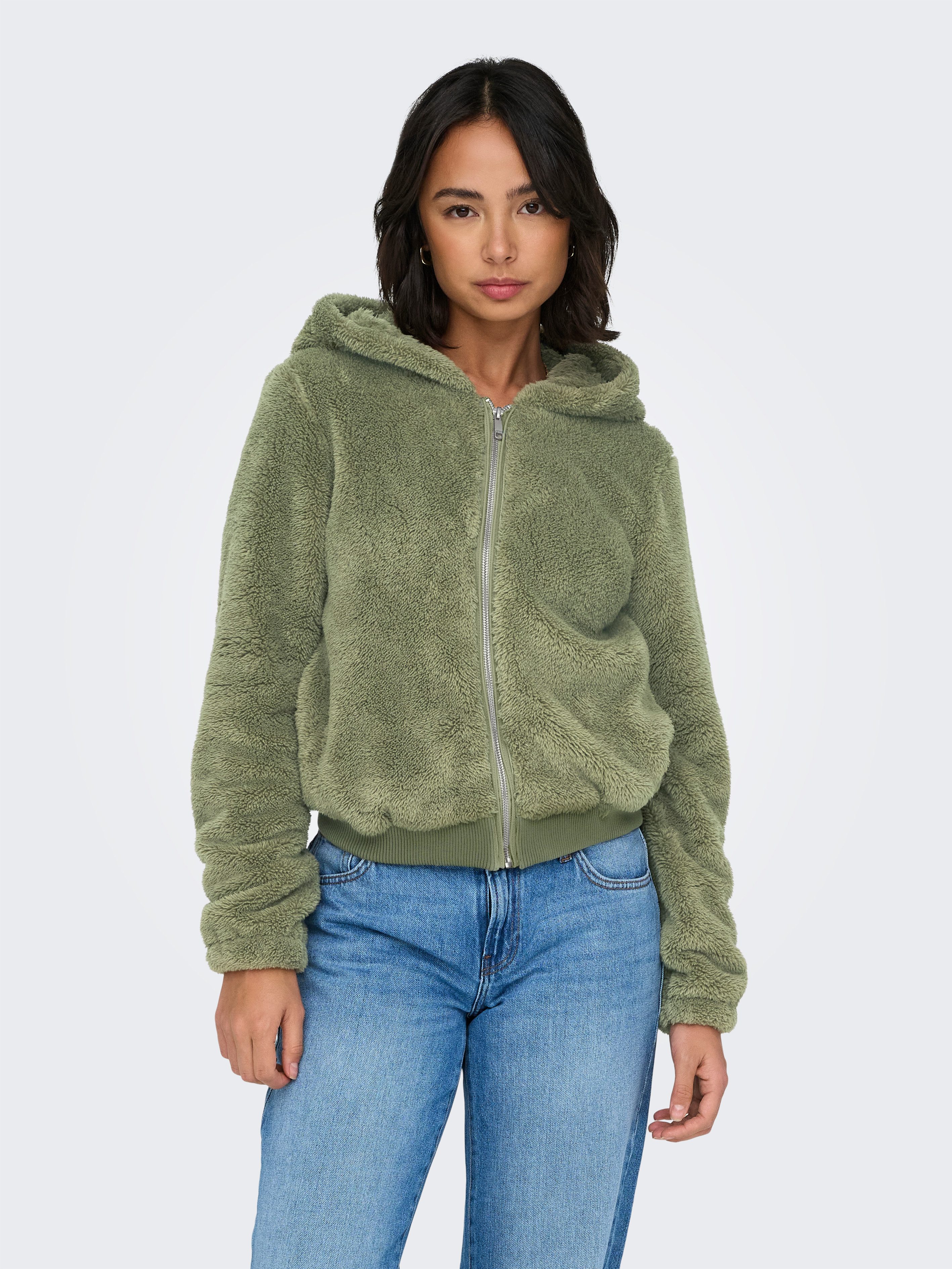 ONLY Kapuzenplüschjacke ONLNEWANNA CONTACT SHERPA JKT günstig online kaufen