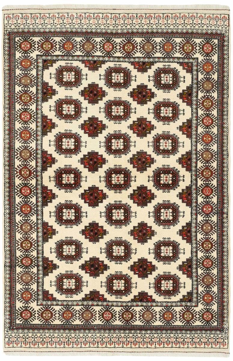Orientteppich Turkaman 136x203 Handgeknüpfter Orientteppich / Perserteppich, Nain Trading, rechteckig, Höhe: 6 mm | Kurzflor-Teppiche