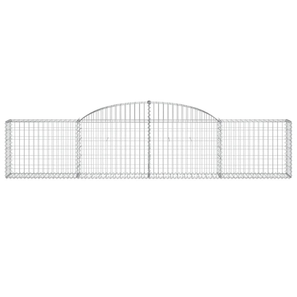 vidaXL Blumentopf Gabionen mit Hochbogen 10 Stk. 300x30x60/80 cm Verzinktes Eisen (10 St)