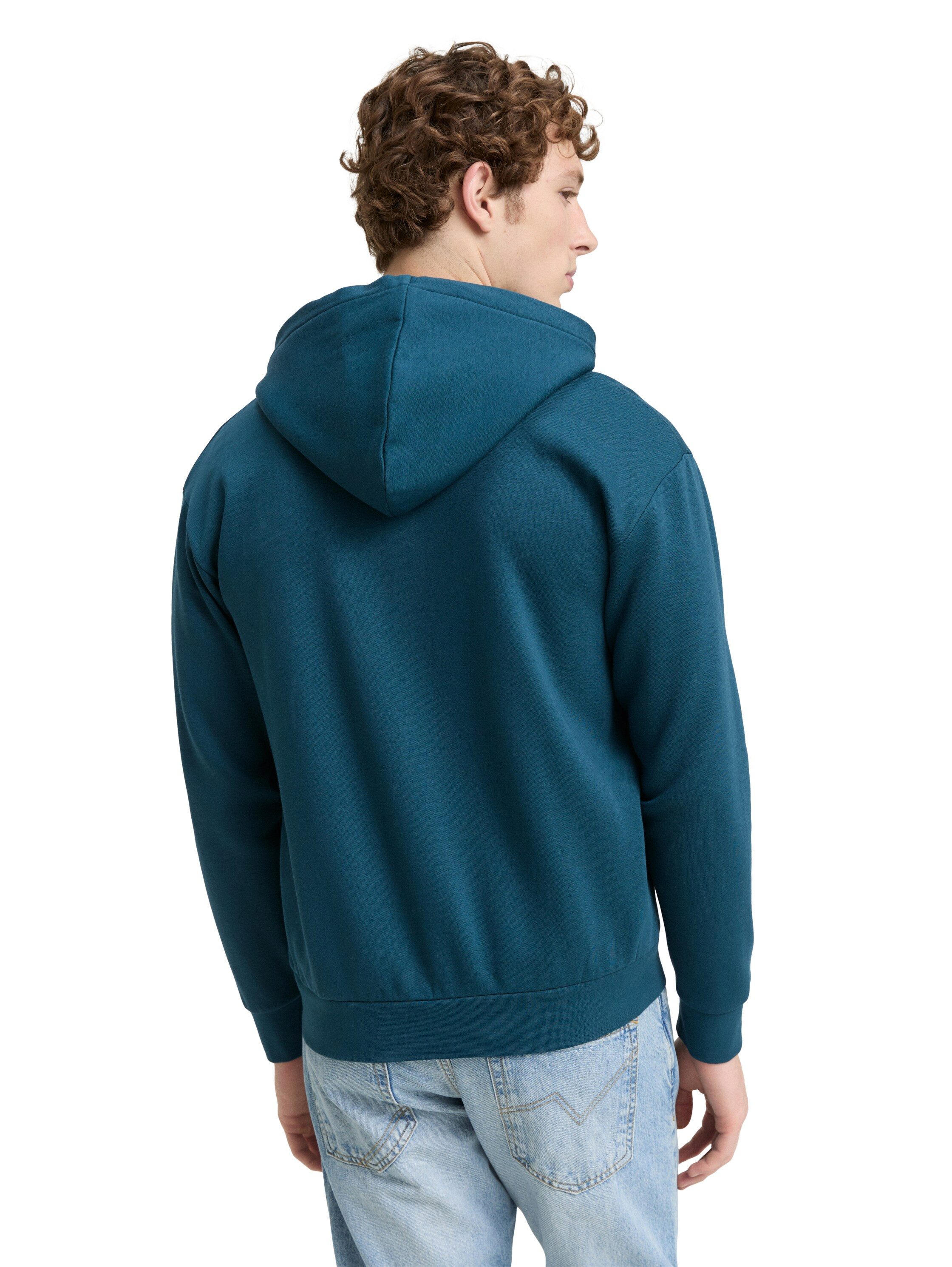 TOM TAILOR Denim Kapuzensweatjacke mit Logostickerei günstig online kaufen