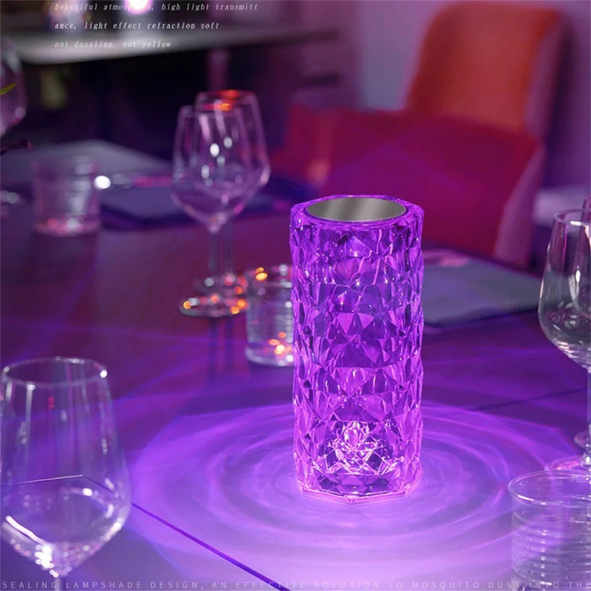 TechnoCLEAN LED Tischleuchte Leuchtmittel wechselbare Farben, aufladbar
