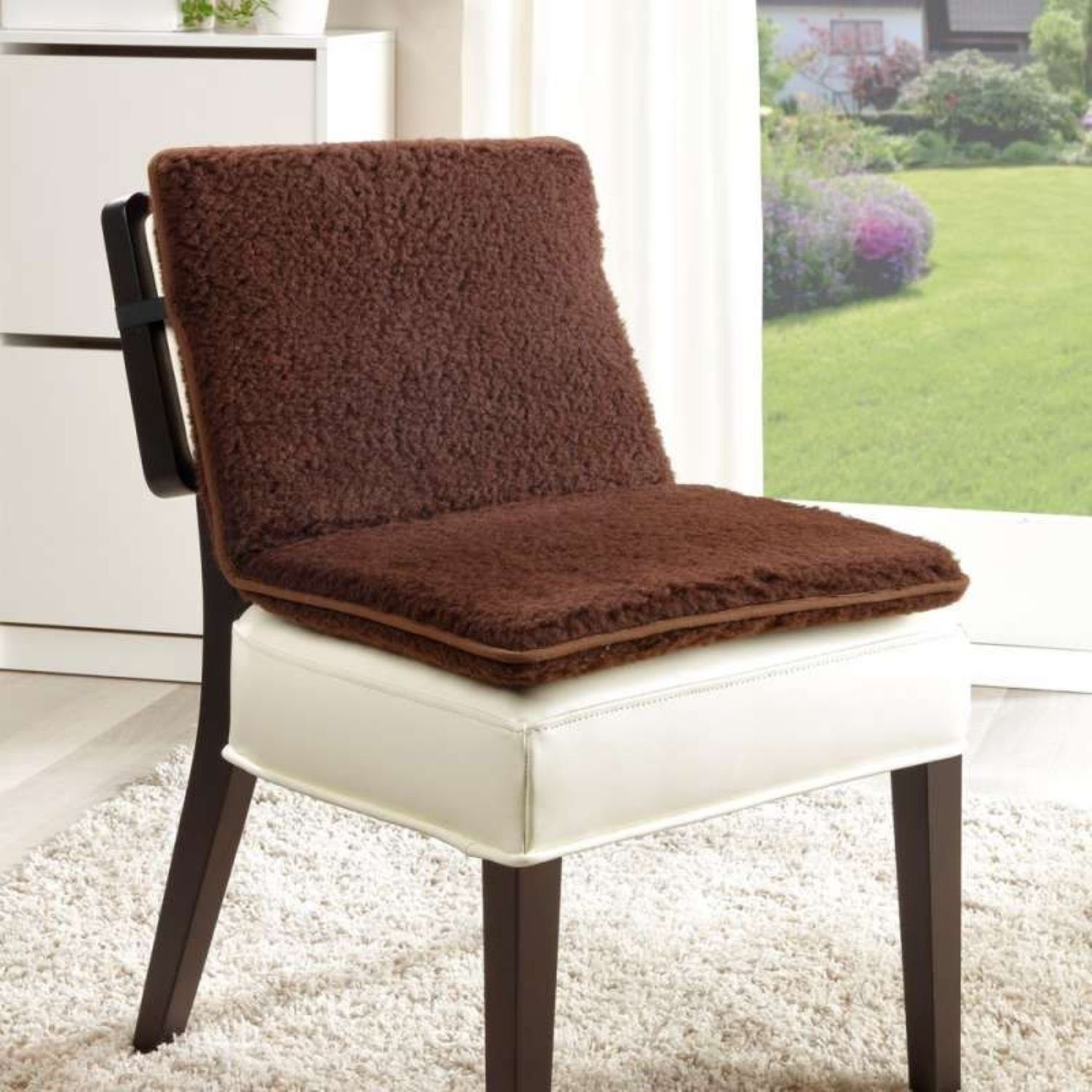 K. & N. Schurwolle Auflagekissen, ideal für Sessel, Stuhl & Autositz