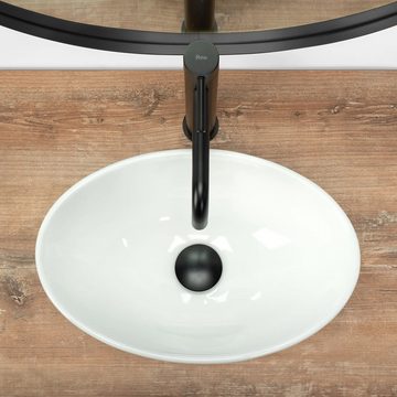 wohnwerk.idee Aufsatzwaschbecken Waschbecken Keramik Weiß Klein Gäste WC Gäste Bad Pamela Mini