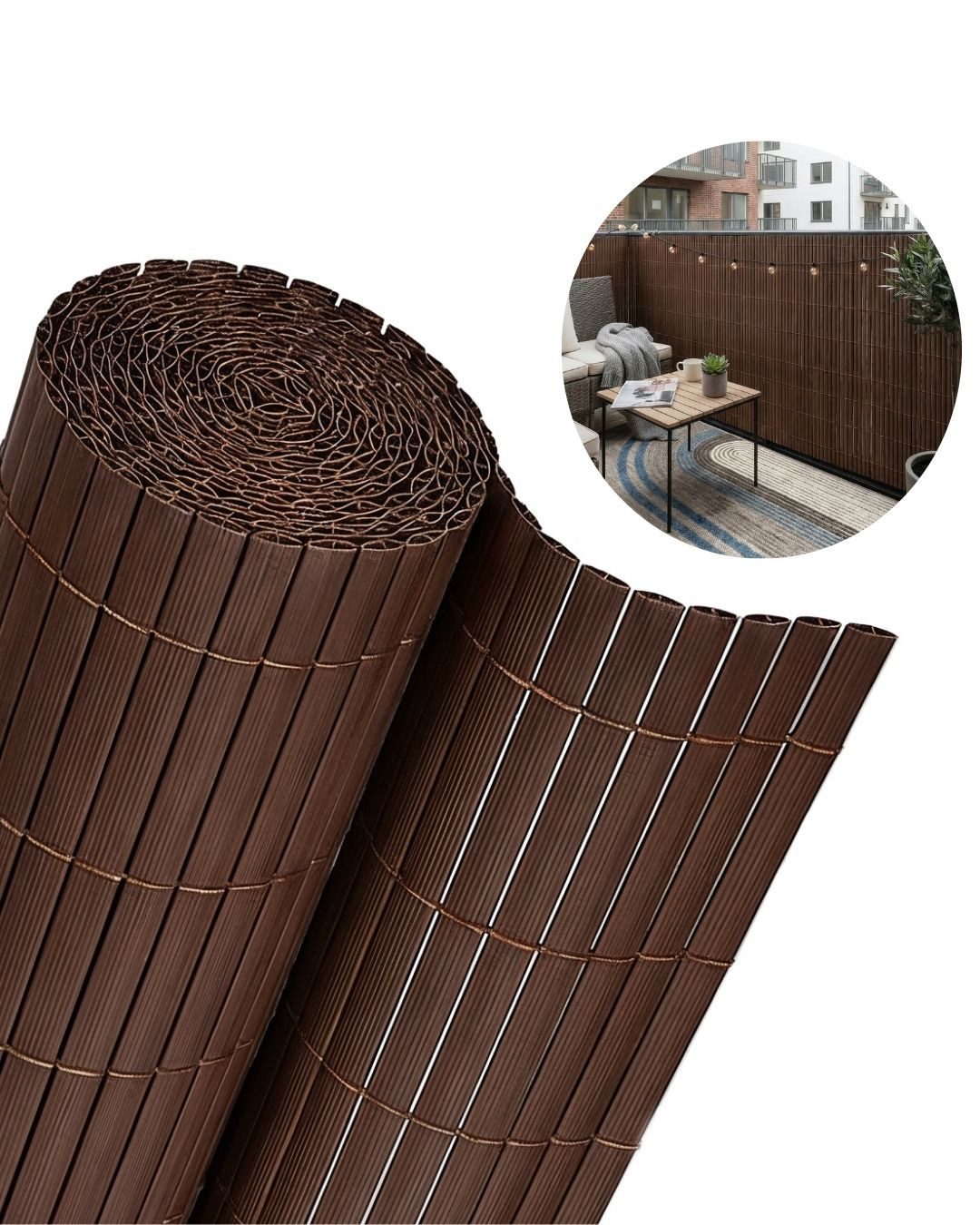Mazovia Balkonsichtschutz Modern Sichtschutz Balkon, Terrasse, Garten Wetterfest und UV-beständig