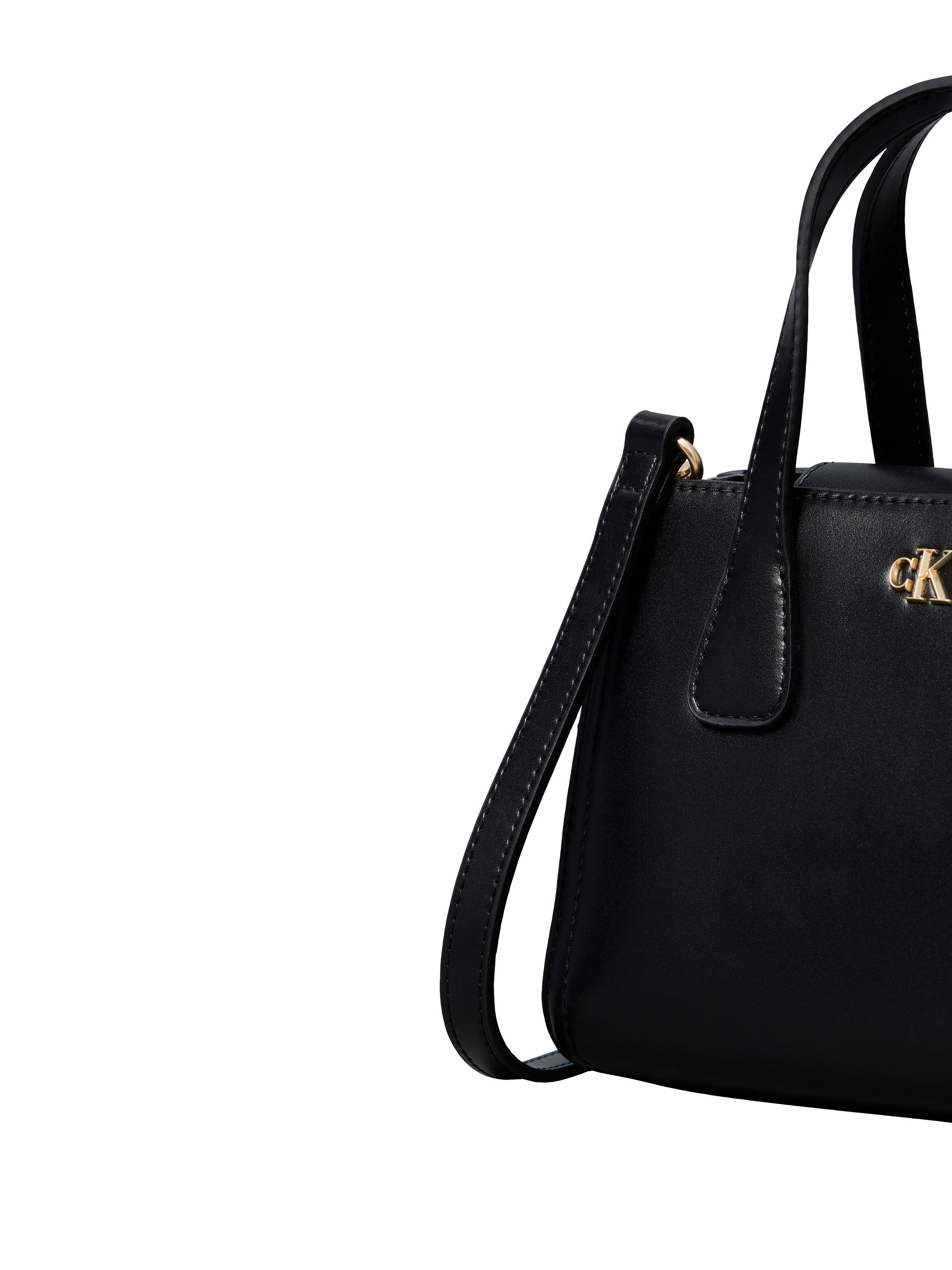 Calvin Klein Tragetasche CK MINI TOTE CROSSBODY, Umhängetasche, Schultertasche mit Logoschriftzug