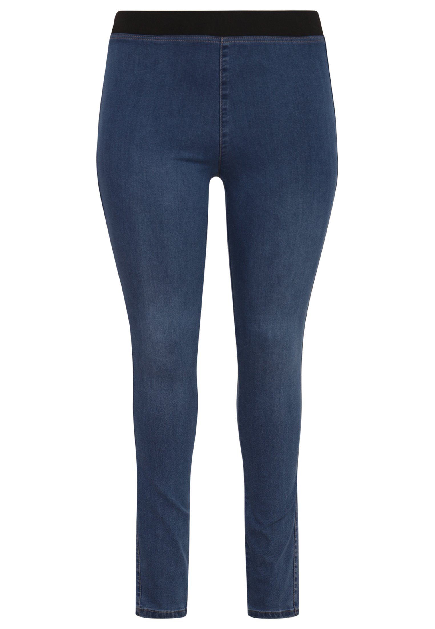 Große High-waist-Jeans indigo Größen Yoek