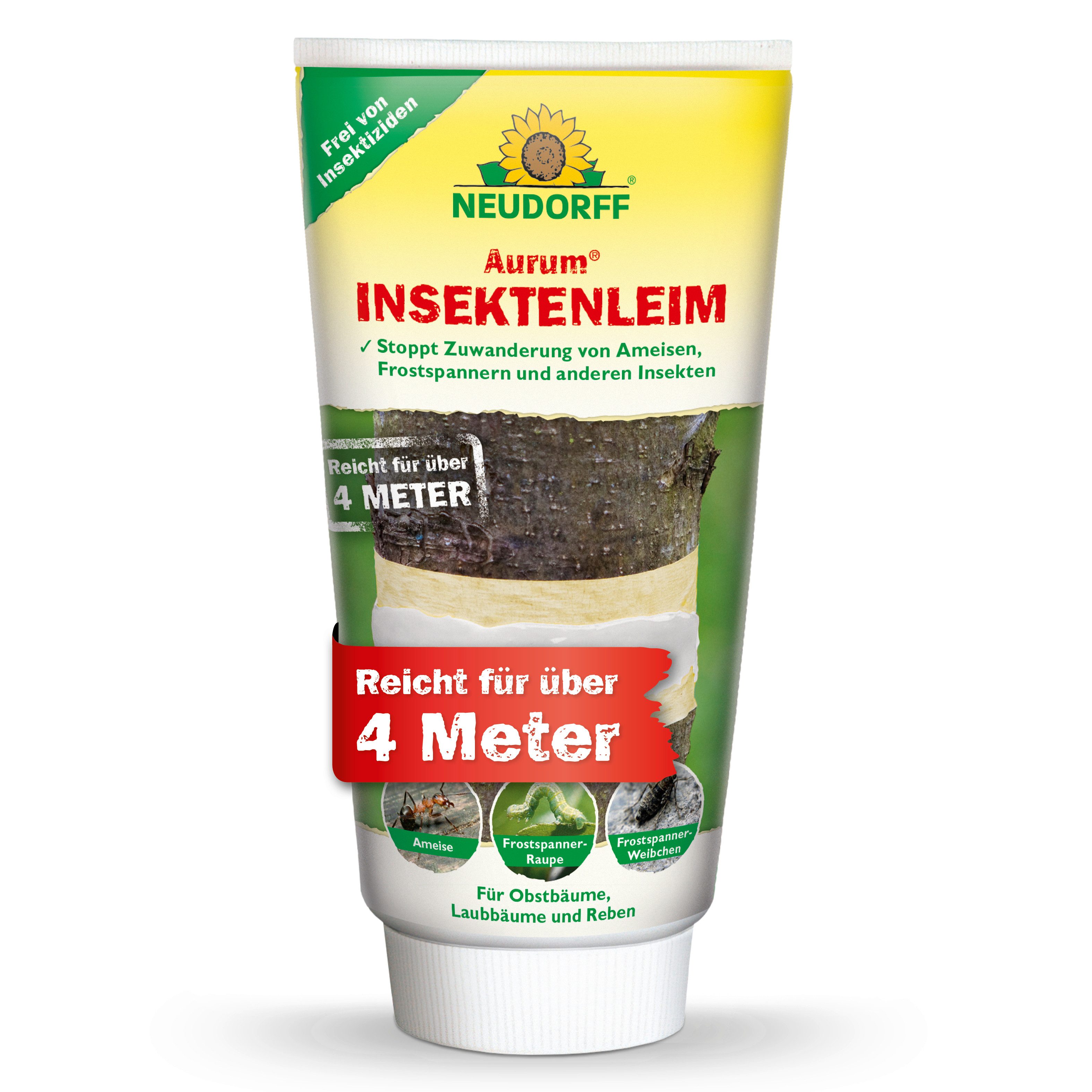 Neudorff Klebefalle Aurum InsektenLeim 125g für über 4m, 125 g InsektenLeim für 4 Meter mechanische Leimbarriere